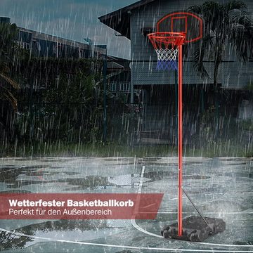 COSTWAY Basketballständer Basketballkorb, 158 - 218cm höhenverstellbar