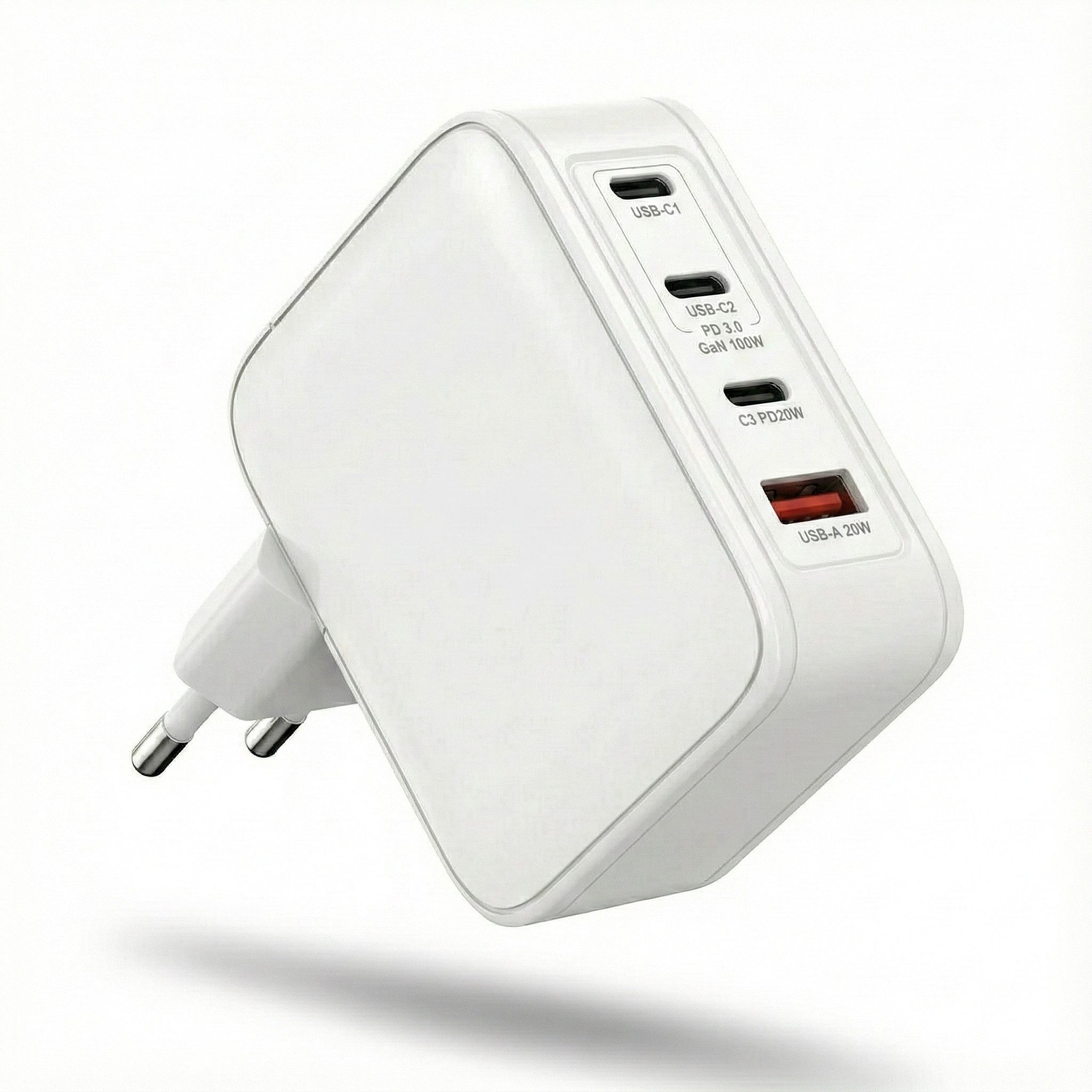 Alpha Electronics 120 Watt 4Port USB-C, USB-A Schnellladegerät Smartphone-Ladegerät (5000 mA, Spar-Set, 1-tlg., universelle Kompatibilität, Hochleistungs-Netzteil für Lenovo, HP, ASUS, MacBook, Notebook)