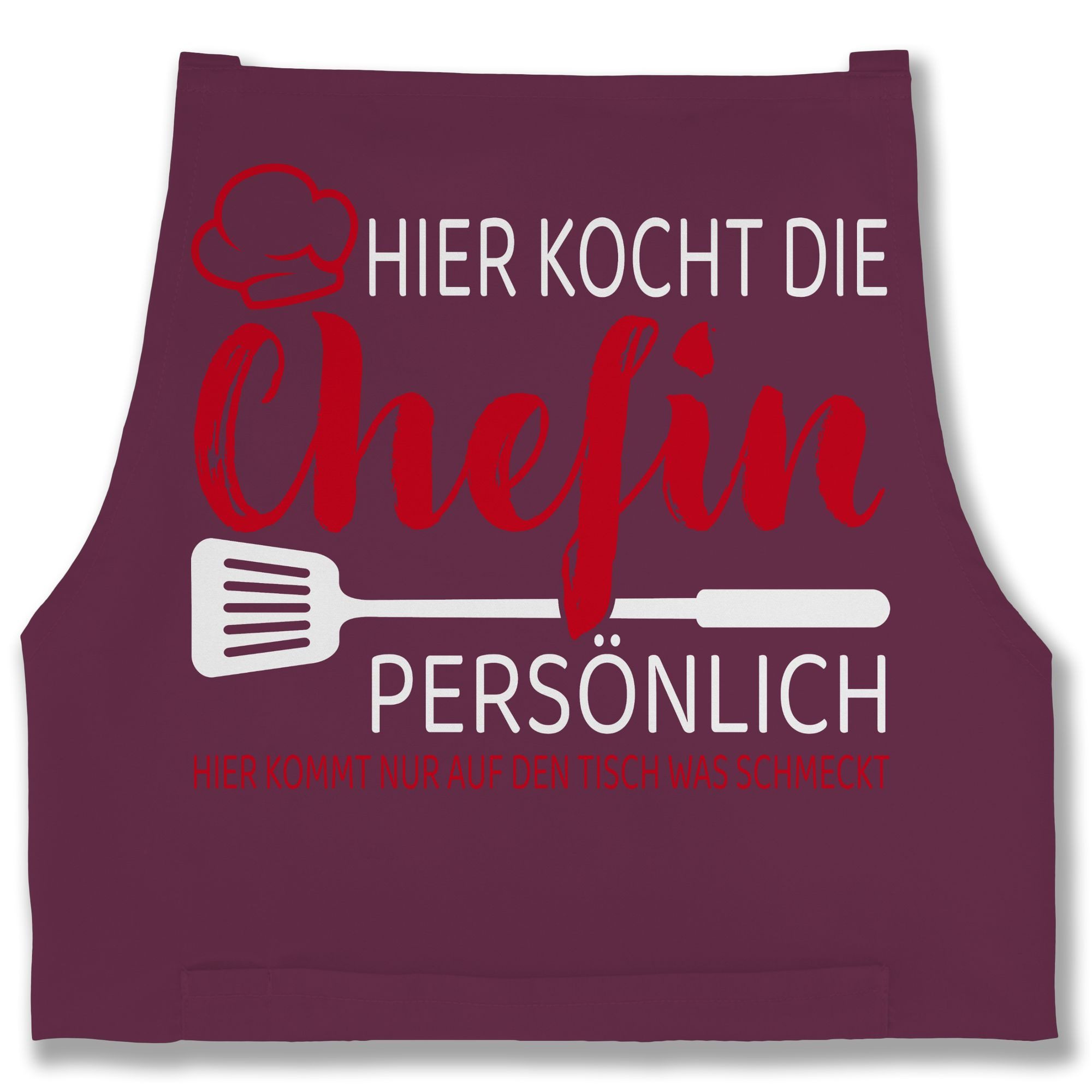 Shirtracer Kochschürze Hier kocht die Chefin persönlich - Geschenk Frauen Lustig Köchin Hobby, (1-tlg), Kochschürze Damen Frauen