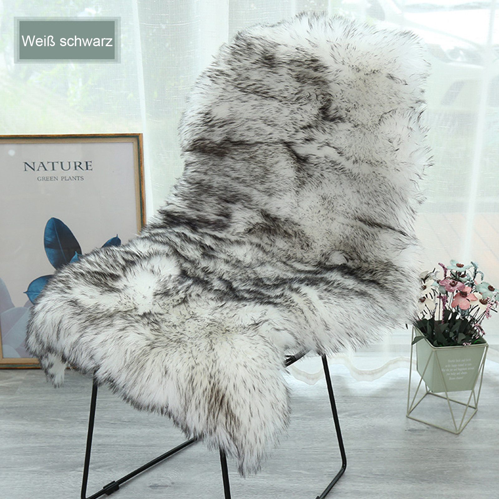 OKWISH Fellteppich Hochflor Teppich Wohnzimmerteppich Schlafzimmerteppich, günstig online kaufen