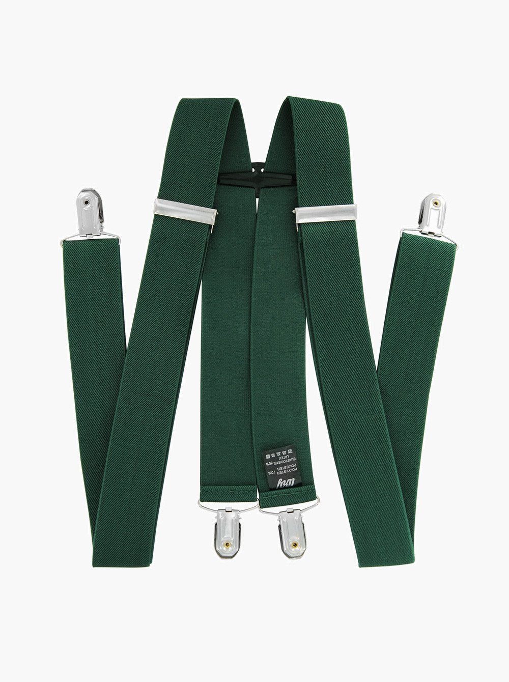 axy Hosenträger Herren Hosenträger 4 Stabile Clips H-Form einfarbig 3,5cm Breit verstellbar und elastisch 120cm Lang