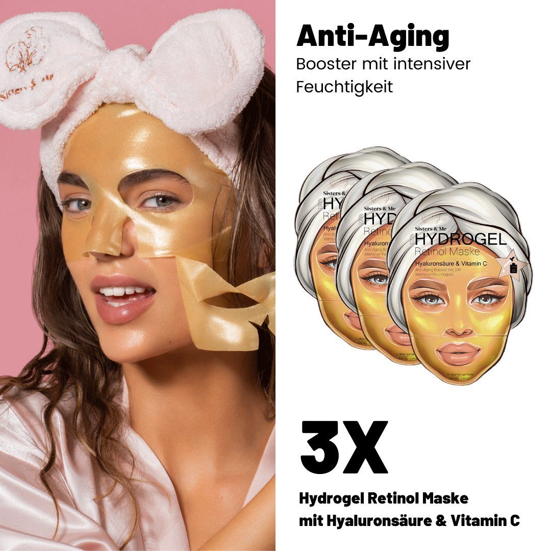Anti-Aging Gesichtsmasken Mit 24K Gold & Kollagen – 30 Stück Für Strahlende Haut