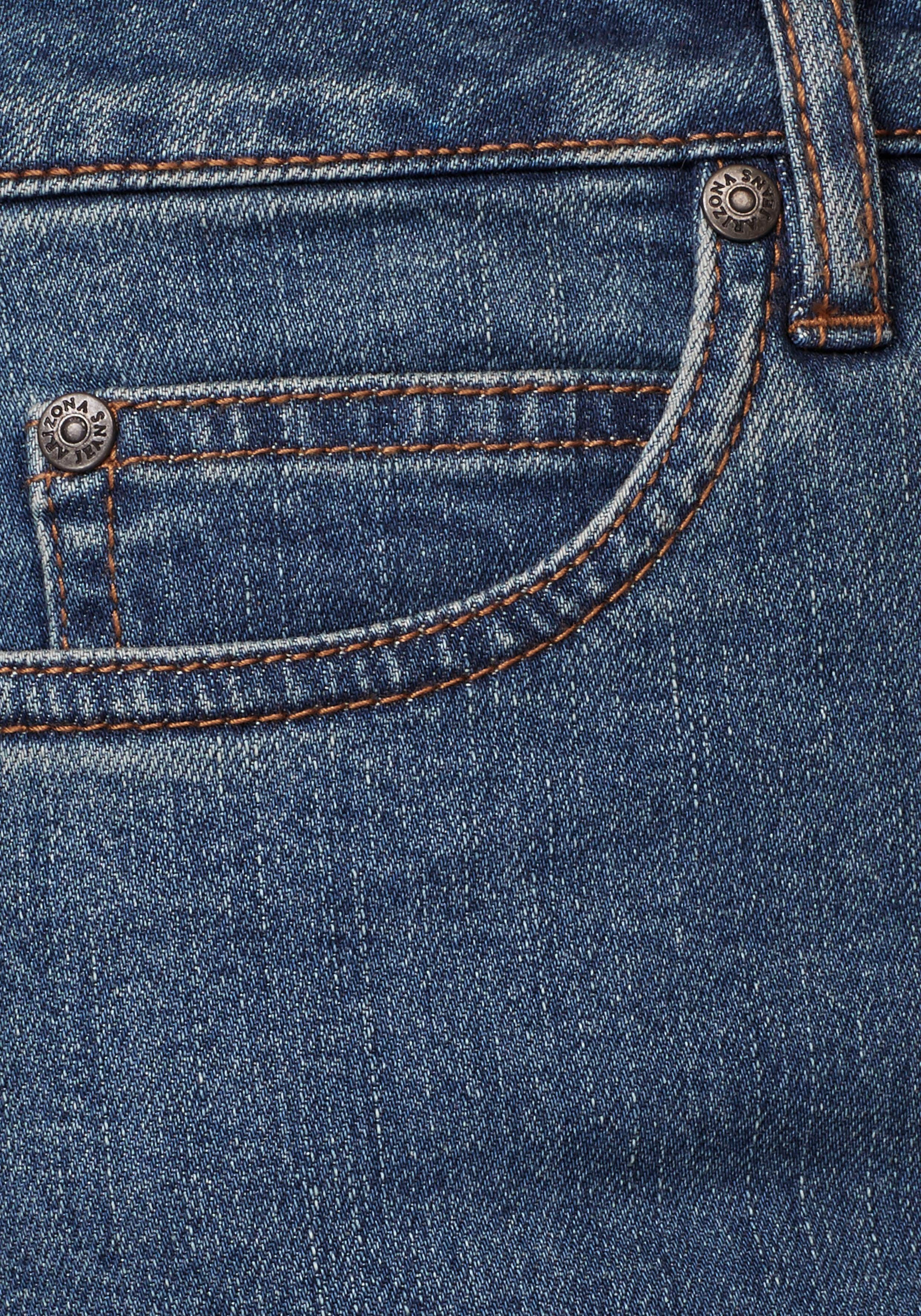 Bootcut-Jeans blue-stone Comfort-Fit Waist High Arizona