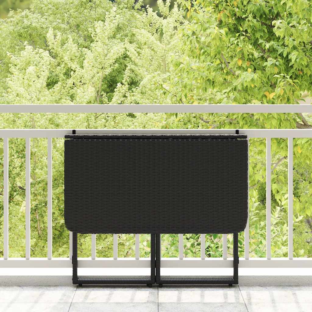 vidaXL Gartentisch Gartentisch Klappbar Schwarz 90x51x75 günstig online kaufen
