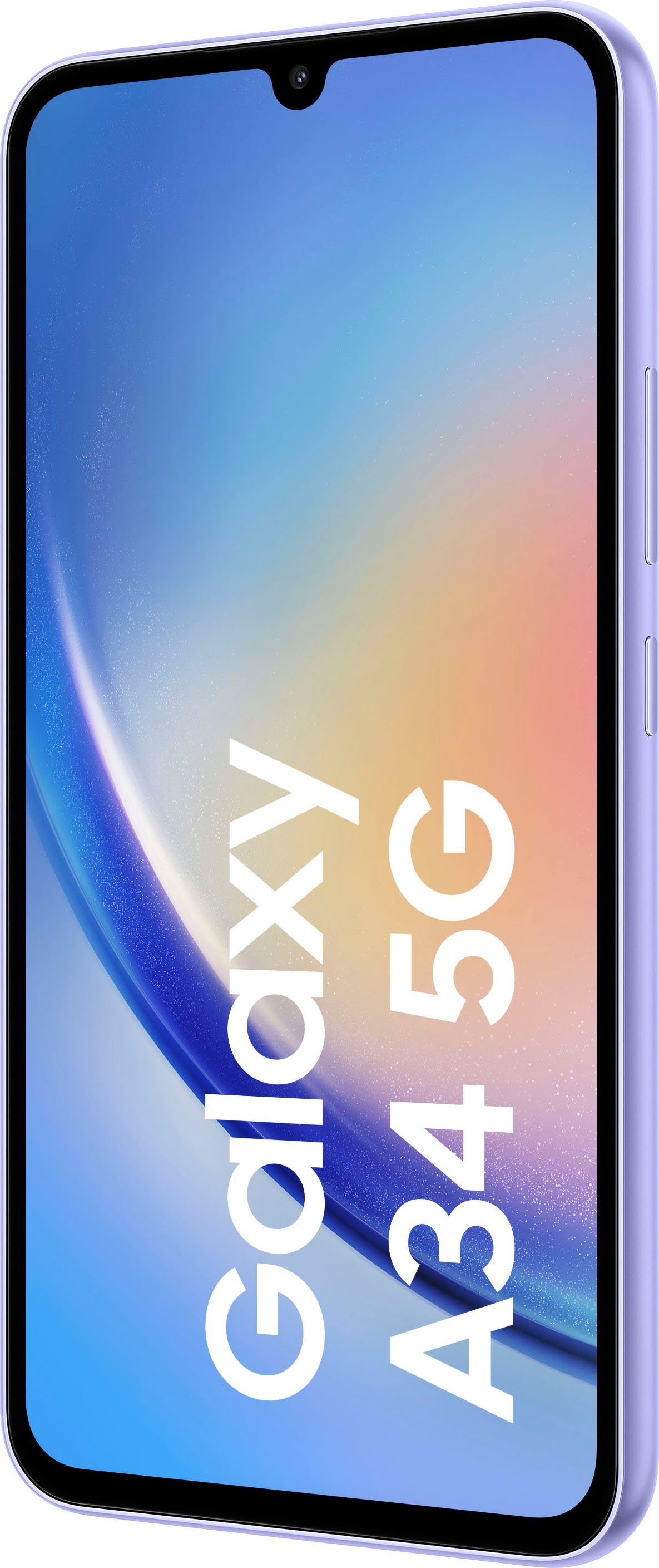 Samsung Galaxy A34 5G Smartphone 256 GB cm/6,6 Kamera) leicht 256GB Zoll, Speicherplatz, (16,65 violett MP 48