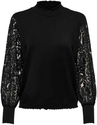 Only Stehkragenpullover »ONLROWENA L/S LACE PULLOVER«