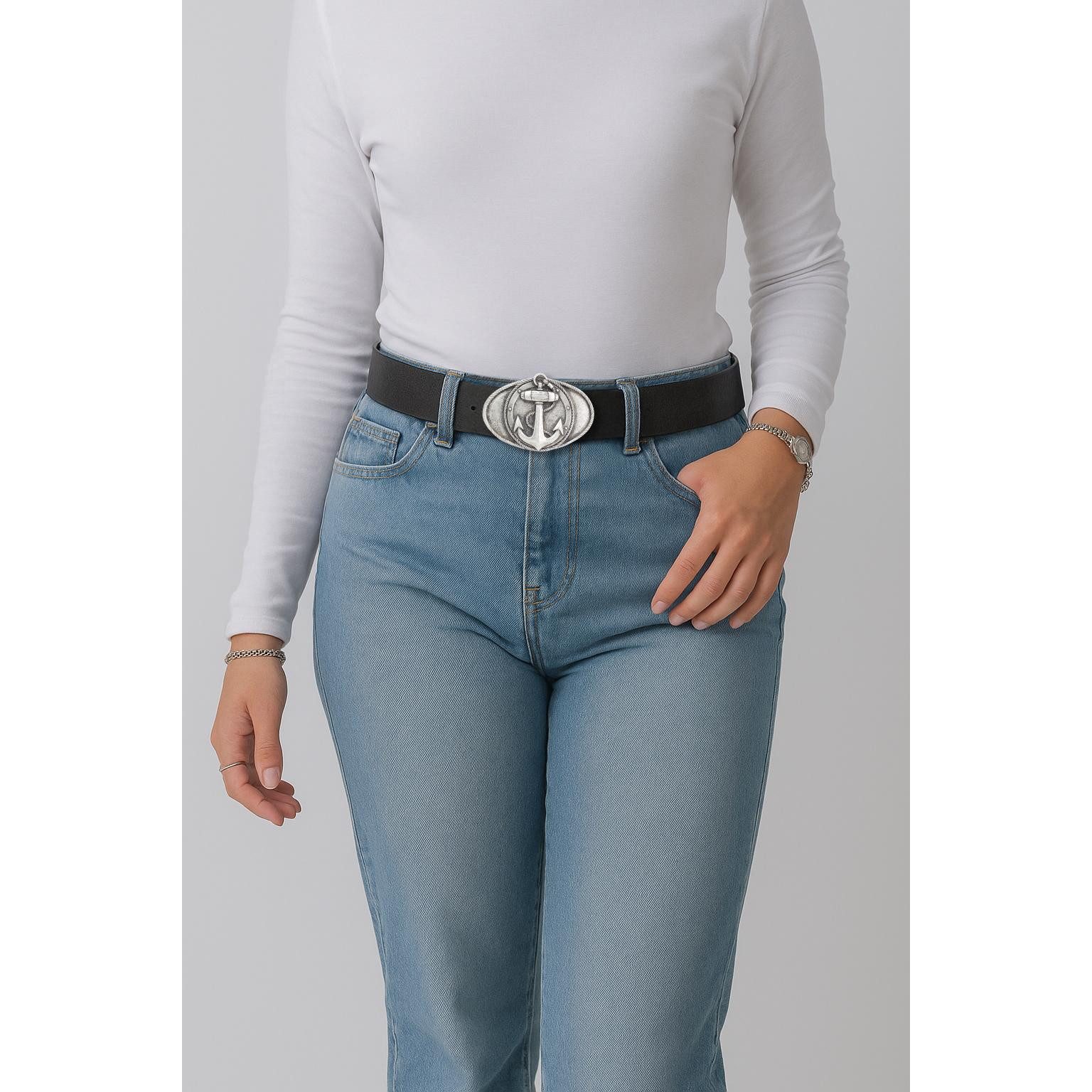 BELTINGER Ledergürtel Gürtel aus Vollrindleder mit Anker-Schließe 4,0 cm - Ledergürtel mit M (1-St)