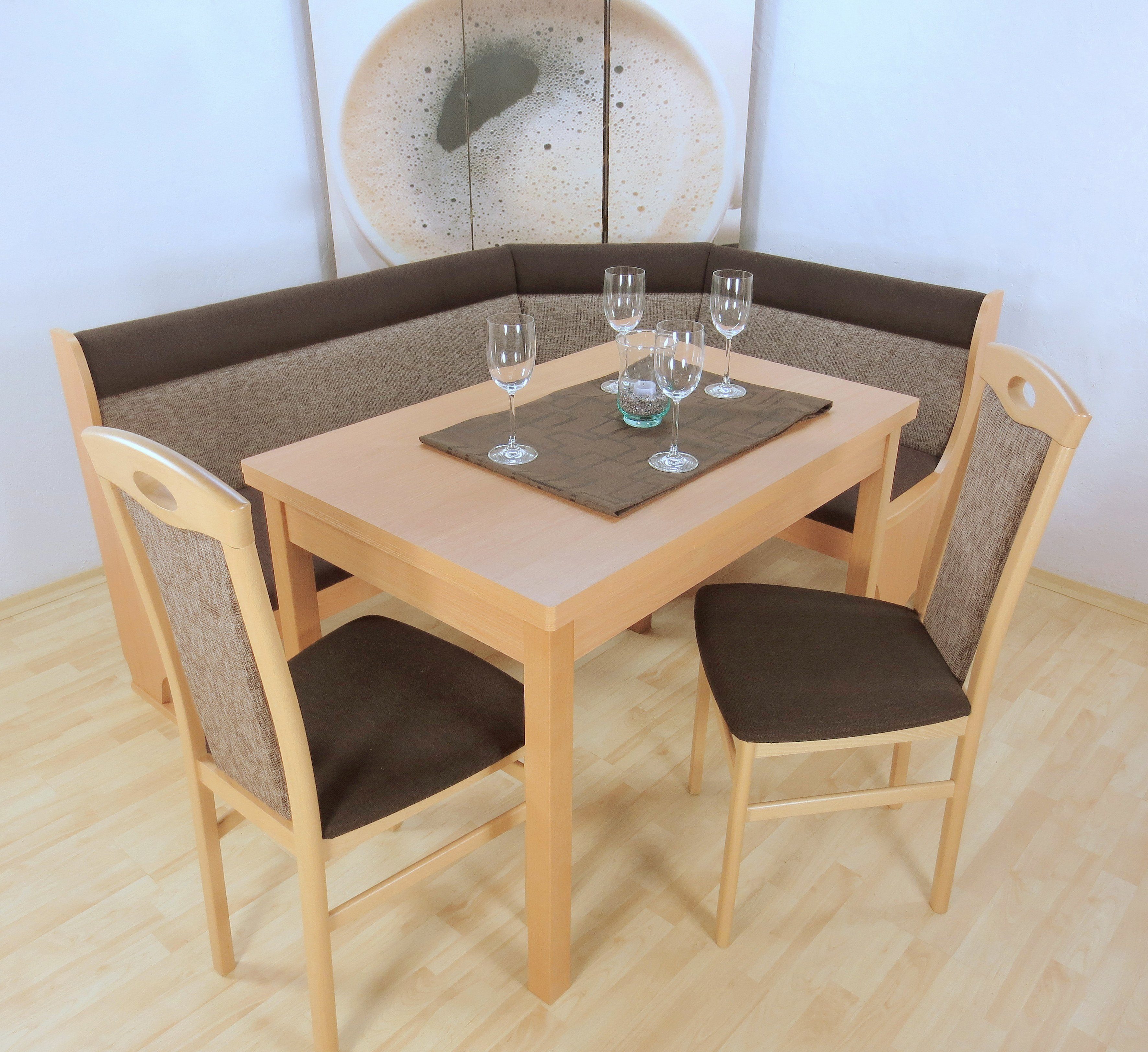 Home affaire Eckbankgruppe Madrid, (Set, 4-tlg), Schenkel wechselbar