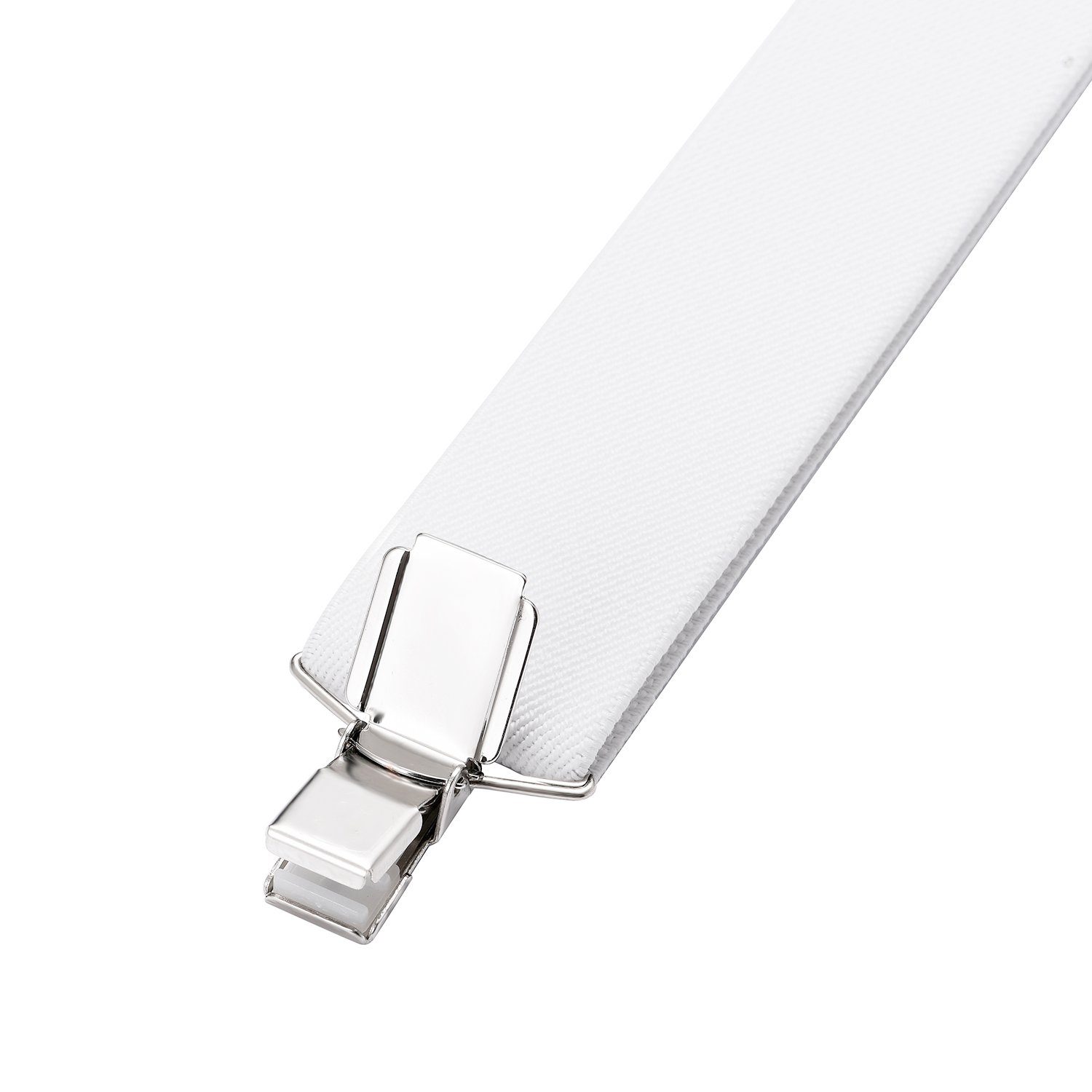 DonDon Hosenträger für Herren 3,5 cm breit 4 Clips mit braunem Leder längenverstellbar (1-St) Y-Form, verstellbar mit Clipverschluß, elastisch