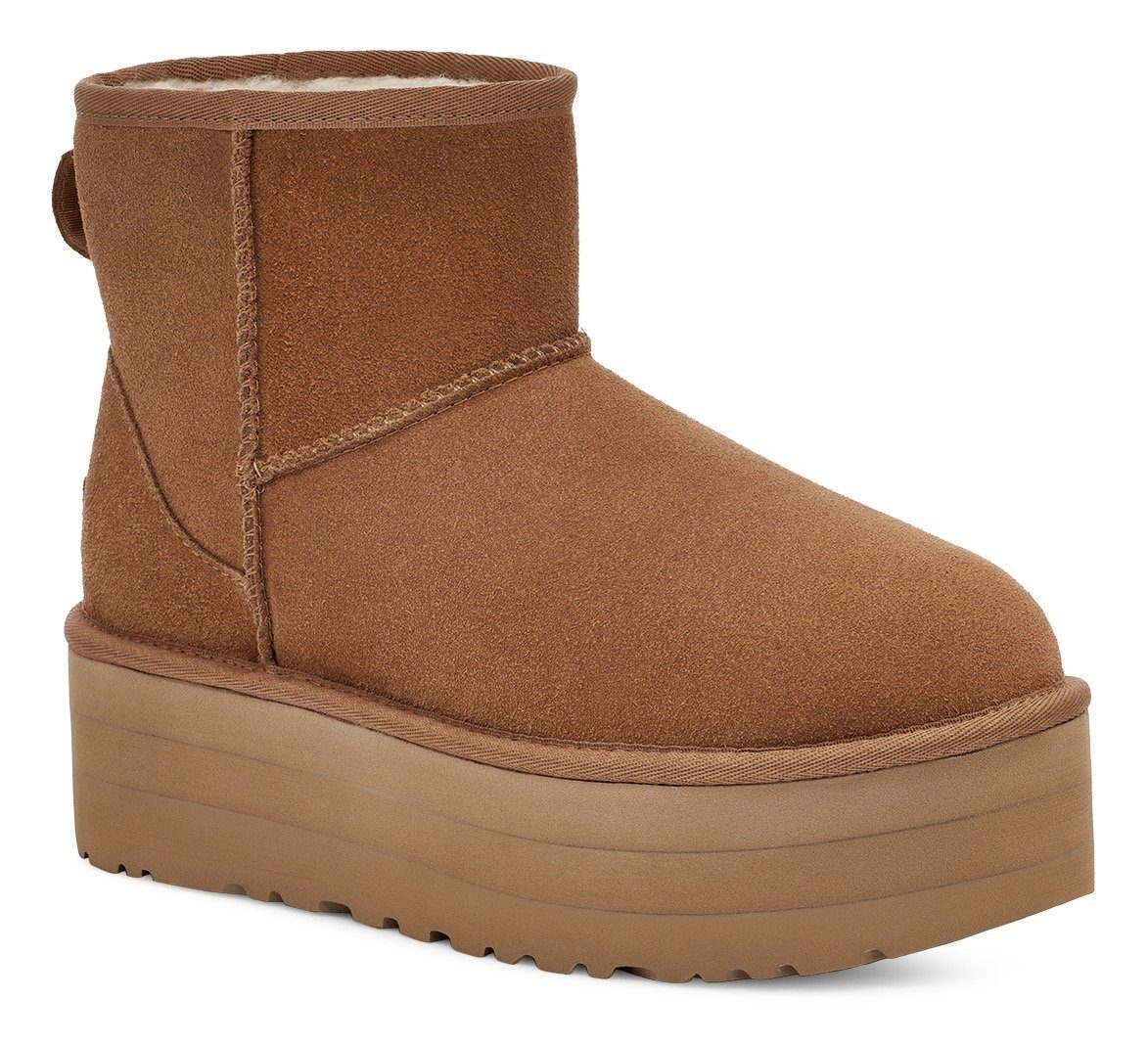 UGG Classic Mini Platform Plateaustiefelette zum Schlupfen chestnut