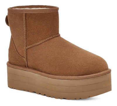 UGG Classic Mini Platform Plateaustiefelette, Plateau, Schlupfschuh, Boots zum Schlupfen