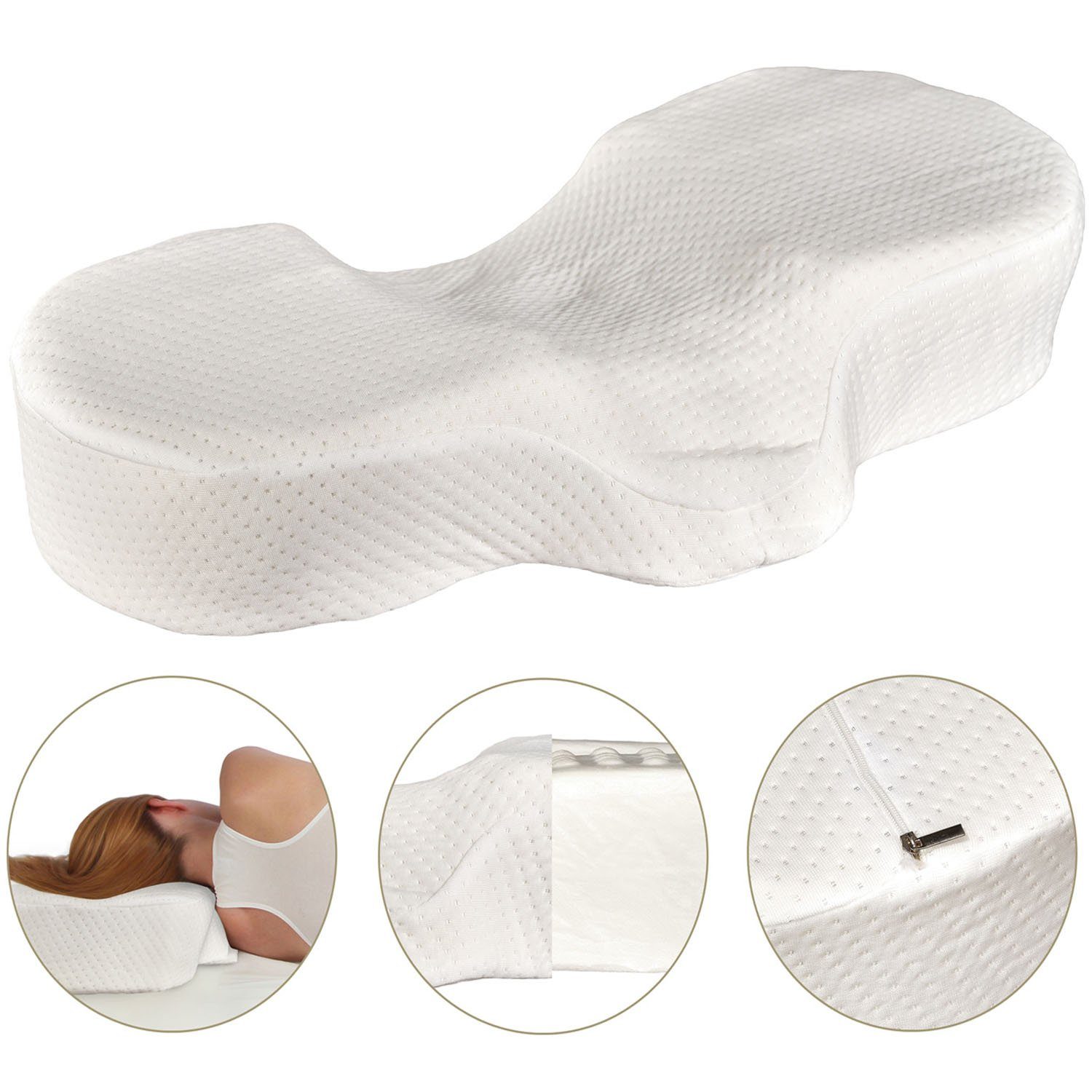 Goods+Gadgets Rückenkissen Orthopädisches Seitenschläferkissen Nackenstützk günstig online kaufen