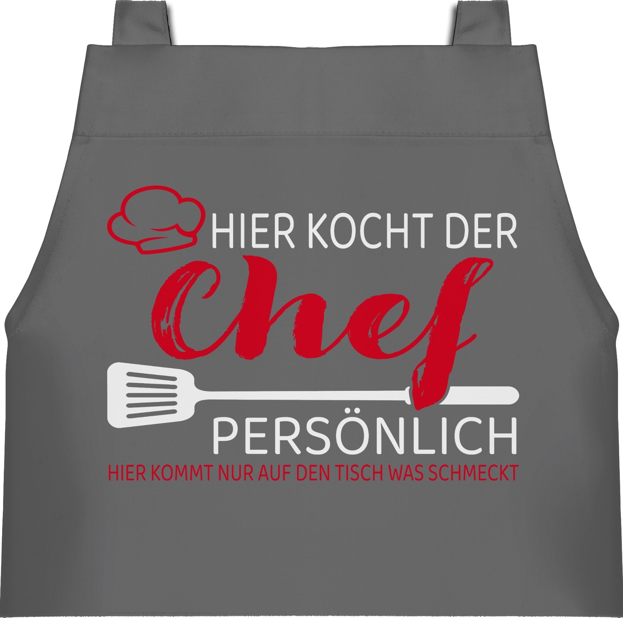 Shirtracer Kochschürze Hier kocht der Chef persönlich I Geschenk Männer Lus günstig online kaufen