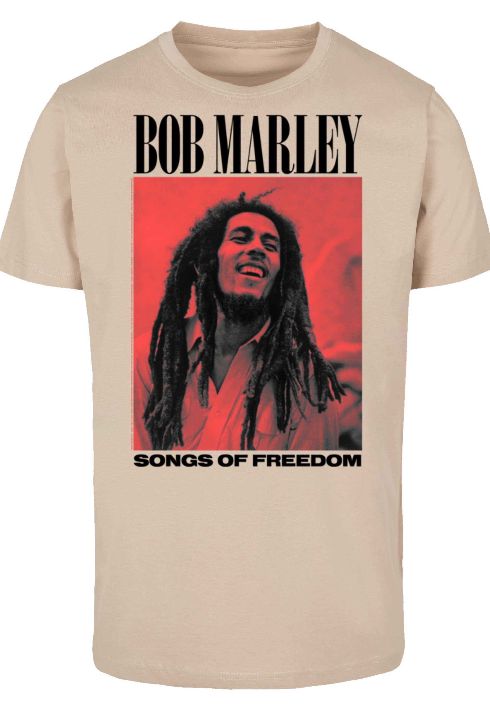 Music Of Songs Rock Premium Qualität, Freedom Reggae T-Shirt sand Off F4NT4STIC Marley Bob Musik, By