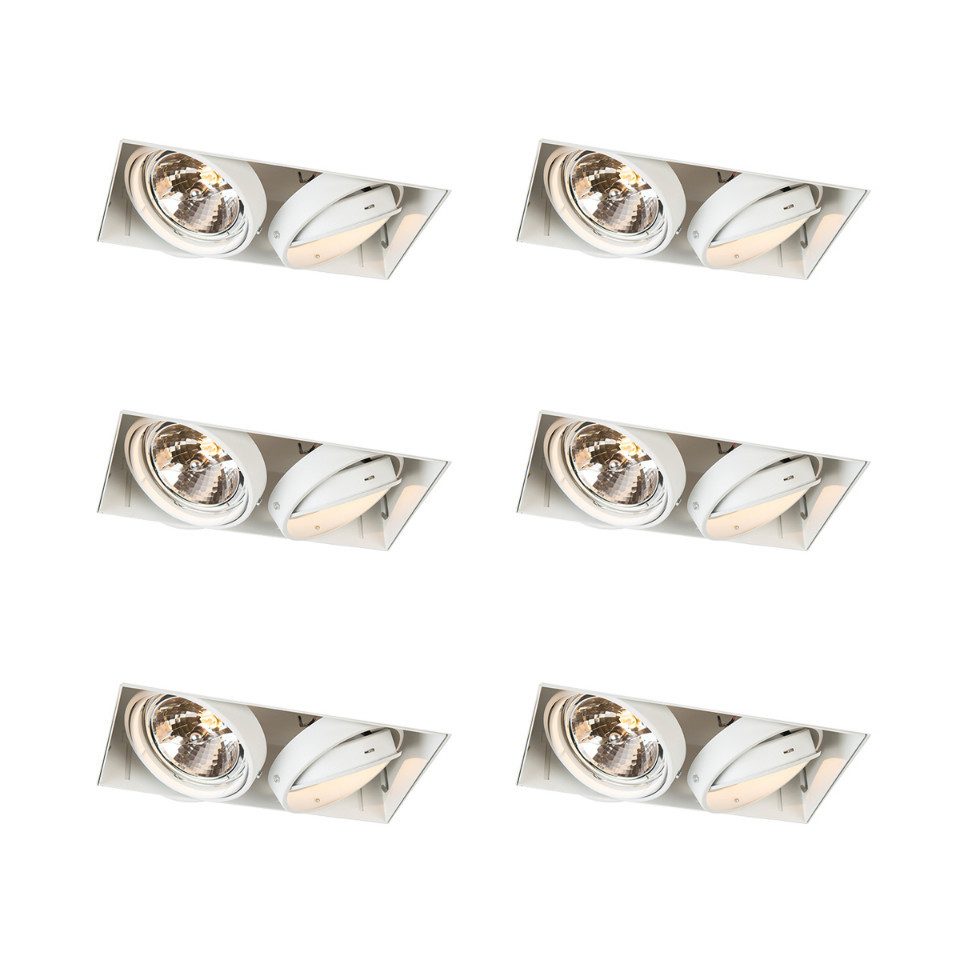 Qazqa LED Einbaustrahler 95763, ohne Leuchtmittel, Warmweiß
