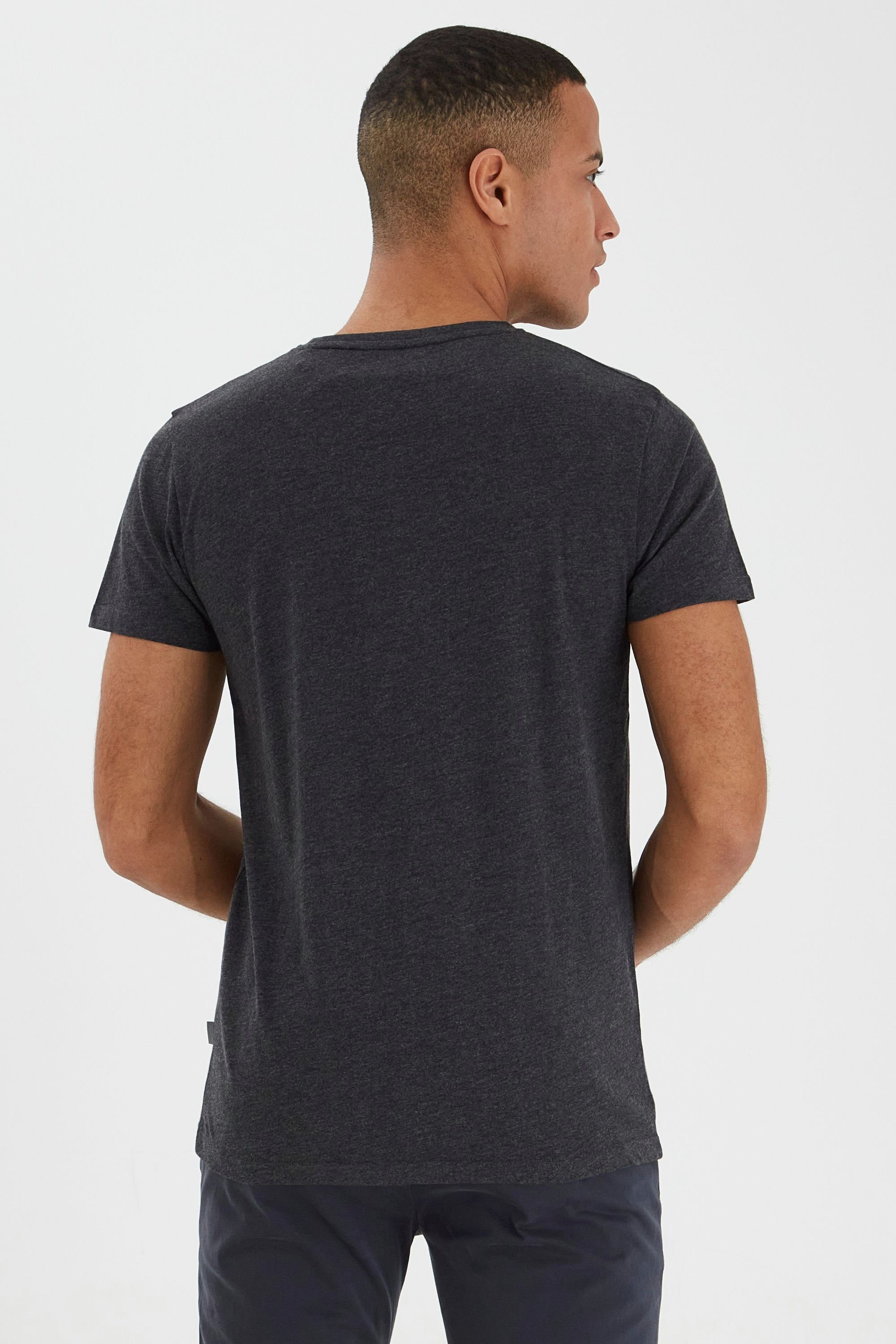 T-Shirt !Solid mit (1940071) Grey SDConni Melange Rundhalsausschnitt T-Shirt Dark