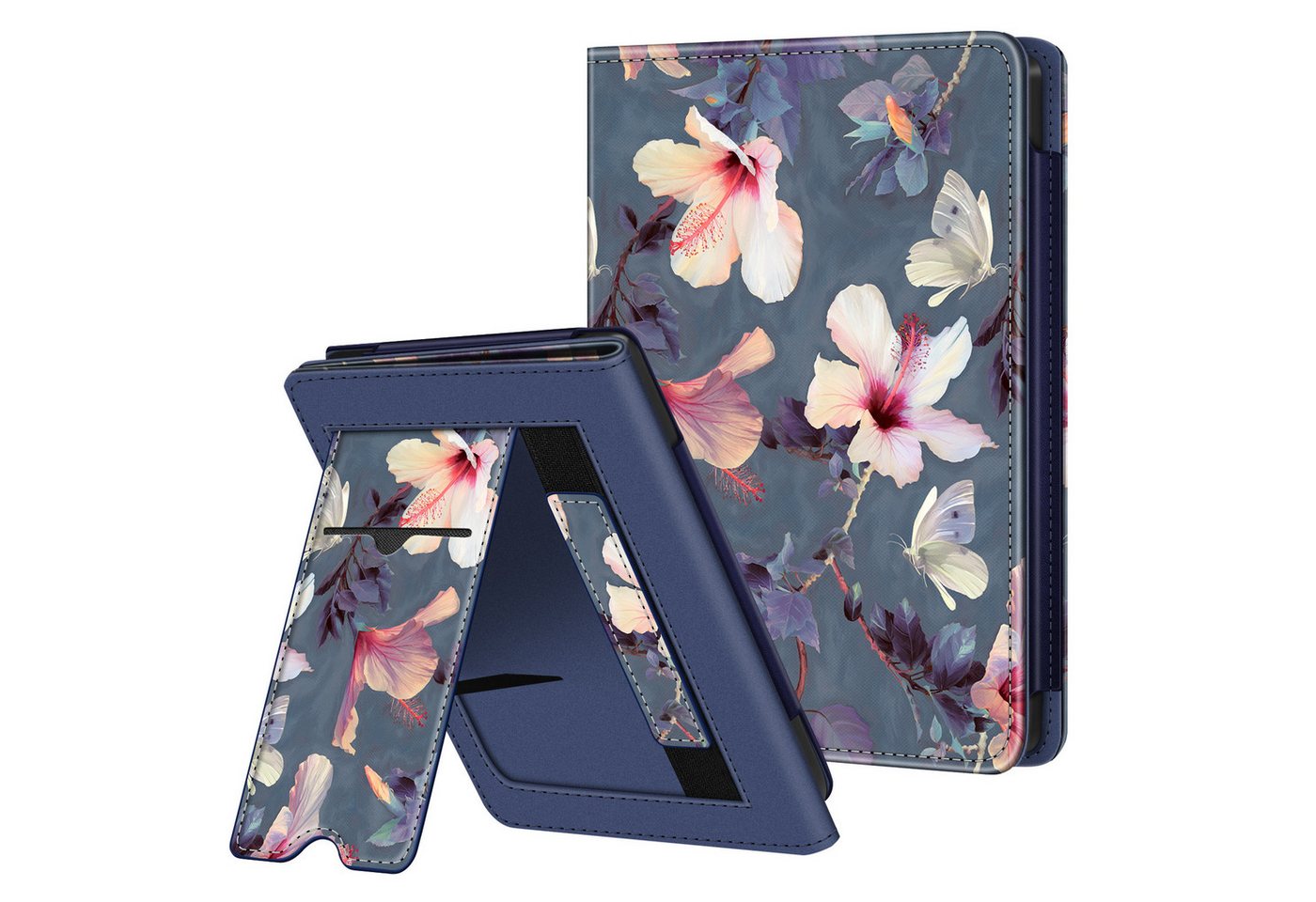 Fintie E-Reader-Hülle für Tolino Shine Color/5 (2024) & Kobo Clara Colour / BW (2024), Kickstand Hülle mit Kartenfach Handschlaufe und Auto Sleep/Wake