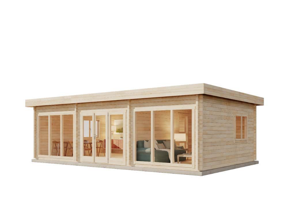 Alpholz Gartenhaus Campus-70, BxT: 925x579 cm, in Naturbelassen