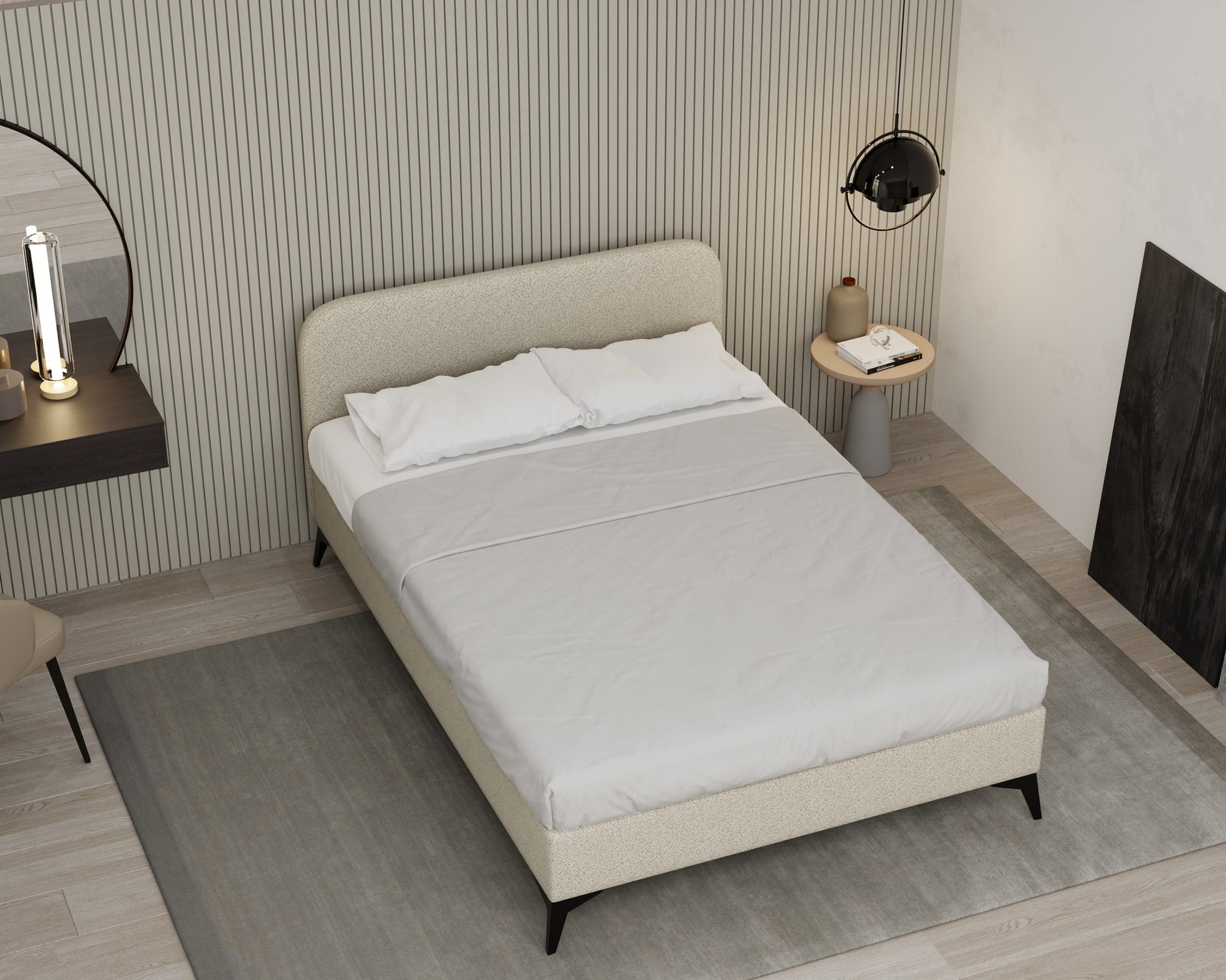 Homesy Polsterbett MAVILO Elegantes und modernes Polsterbett 180cm 160cm 140cm (180cm 160cm 140cm), Ideal für moderne, minimalistische oder klassische Schlafzim – Bild 3 von 5