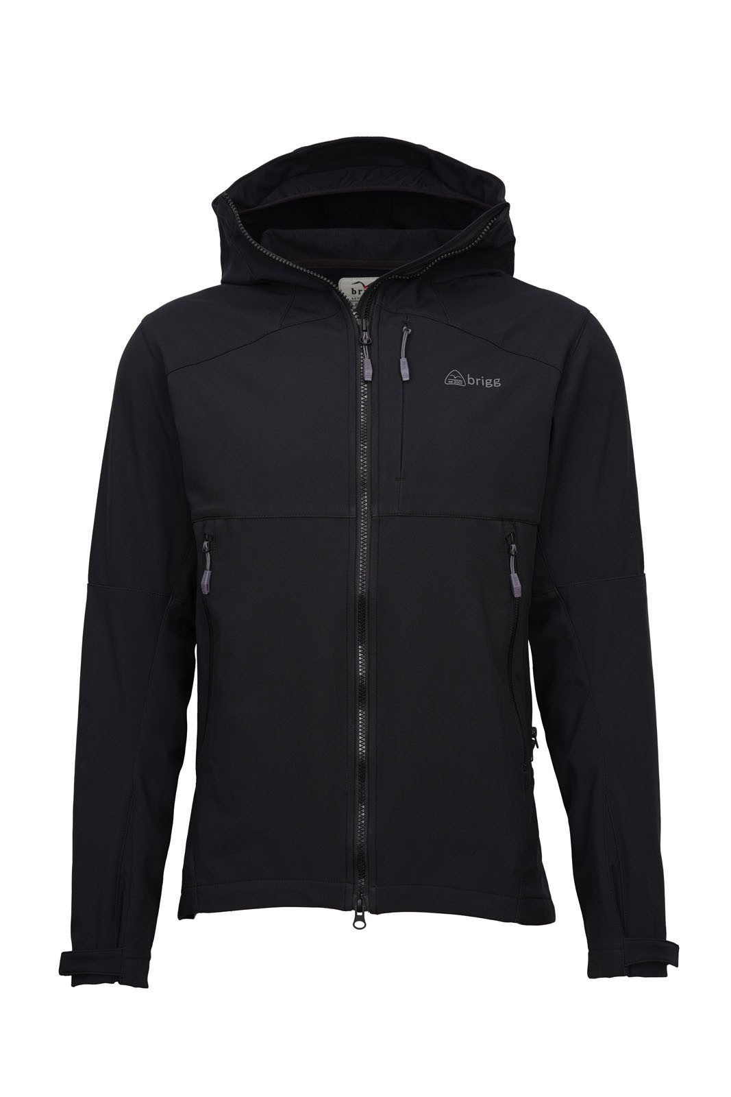 Brigg Kurzweste Soft-Shell Jacke Superleicht Schwarz