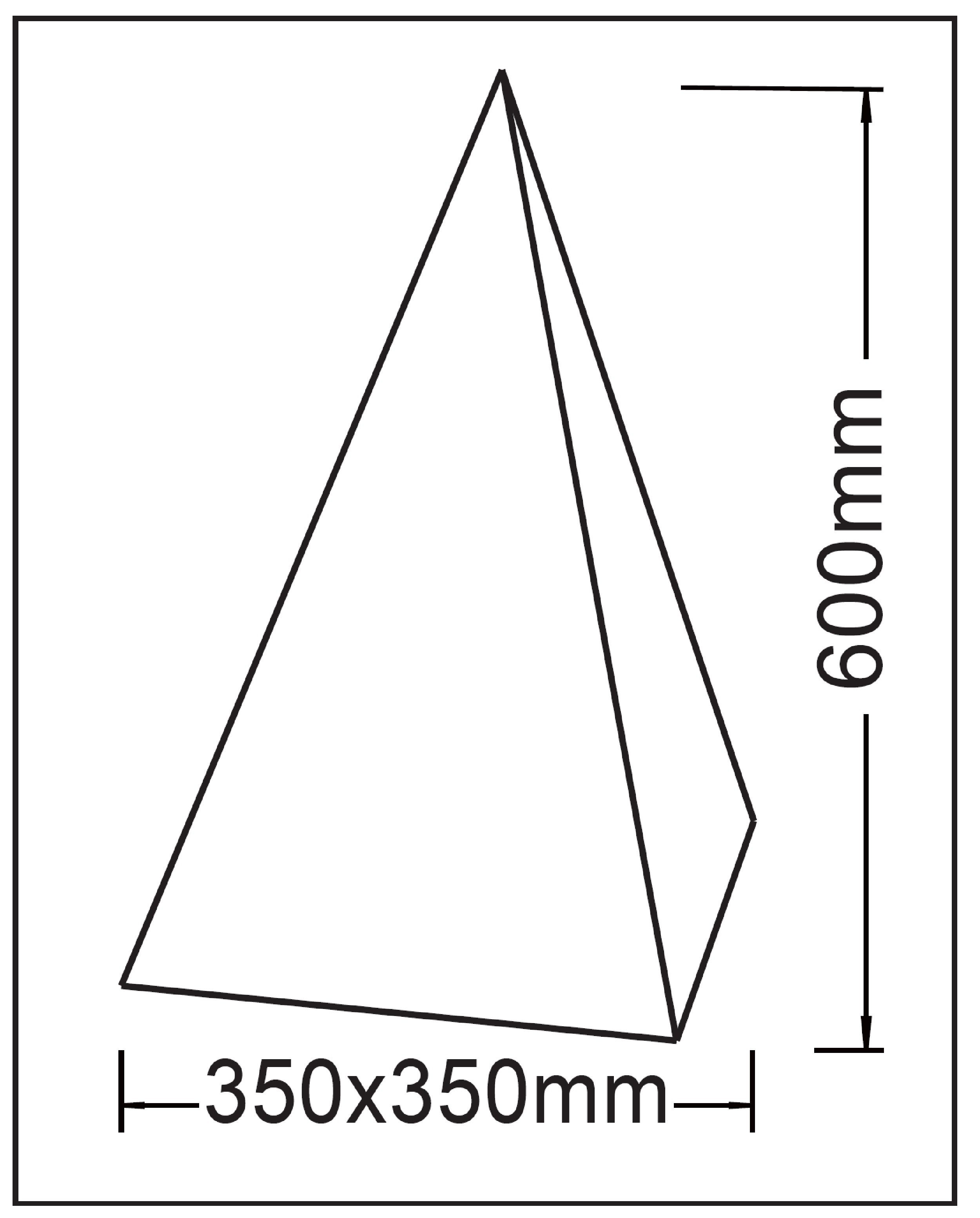 TRANGO LED Gartenleuchte, 7231-60L IP65 LED Gartenlampe, Außenlampe, Leucht-Figur *PYRAMIDE* 60cm weiß inkl. ca. 5 Meter Zuleitungskabel inkl. LED Leuchtmittel, Wegbeleuchtung, Außenleuchte, Gartenstrahler