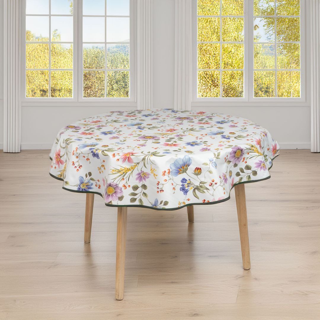 laro Tischdecke laro 140cm runde Wachstuchtischdecke mit Saum-Eingefasst – Bild 3 von 5