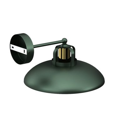 Kiom Wandleuchte Wandlampe Visalia W grün / gold E27 Metall 34 cm, für wechselbare Leuchtmittel, Leuchtmittel nicht inklusive, Leuchtmittel abhängig