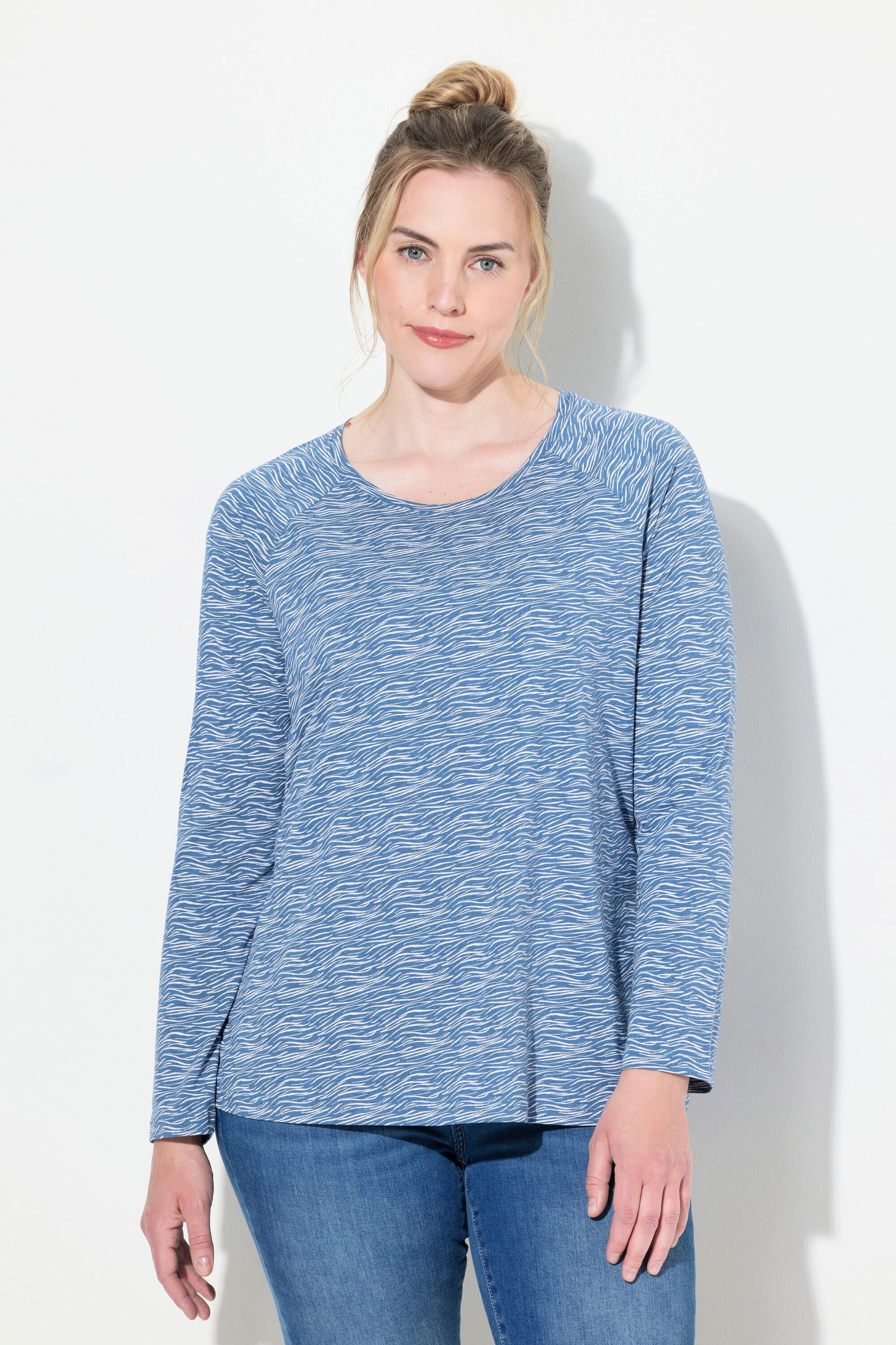 Longsleeve Langarmshirt Raglanärmel Rundhals