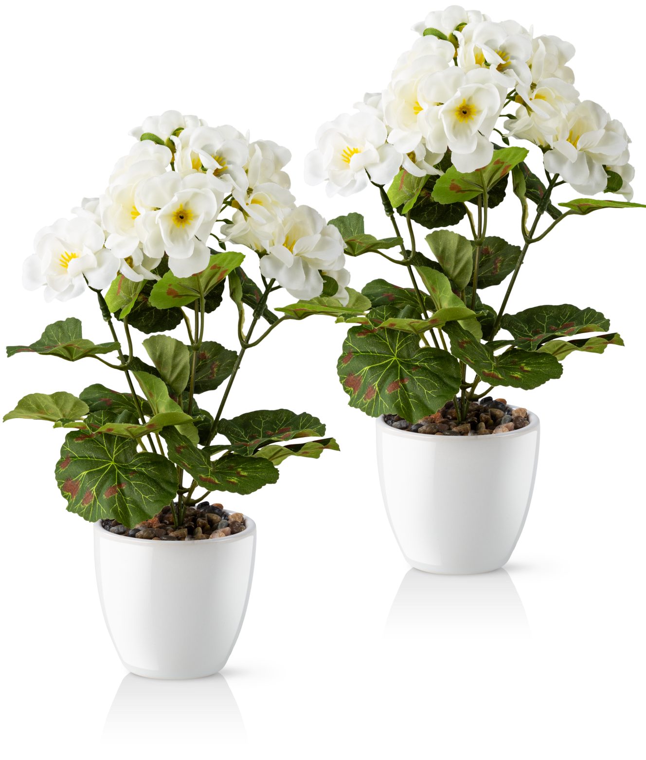 Kunstblume Kunstblumen im Topf, Künstliche Blumen wie echt, Deko Blumen Geranie, Kamelie, Orchidee, Azalee, Veilchen, PASCH, Hochwertiger Keramiktopf