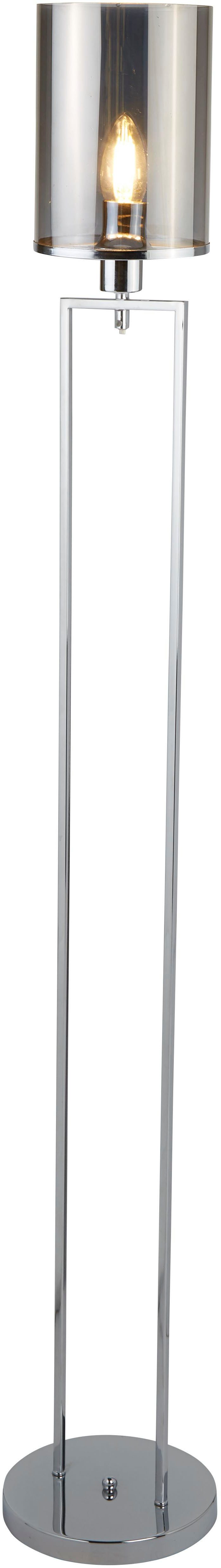 Searchlight Stehlampe Stehlampe Catalina, 1-flammig, ohne Leuchtmittel, Rauchglas-Optik