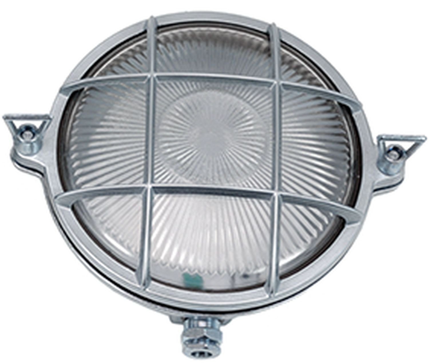Leuchtmittel, Echt Licht-Erlebnisse Außen-Wandleuchte Riffelglas Schiffslampe SERIFOS, ohne Messing Außenwandleuchte Lampe Premium