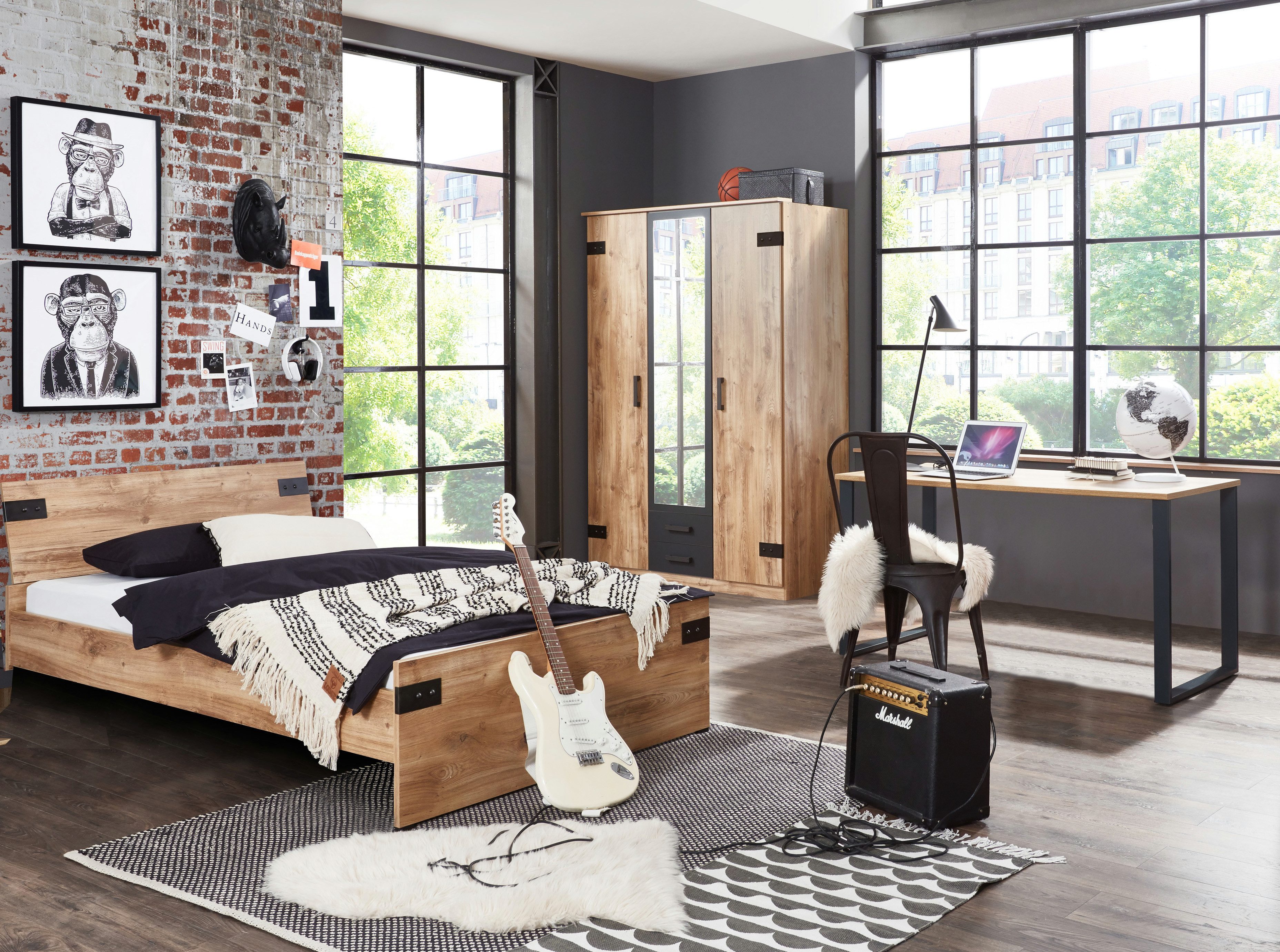 möbel-direkt.de Jugendzimmer-Set Liverpool, (Komplett Set, 5-tlg., günstig online kaufen