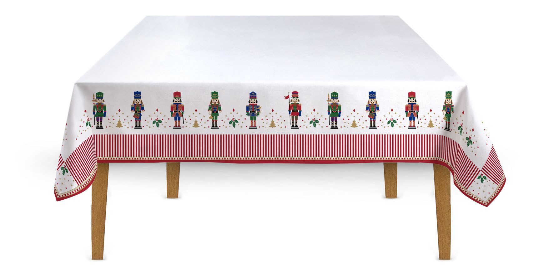 EasyLife Tischdecke Nutcracker, Höhe: cm, Farbe: Weiß, Motiv: Nussknacker