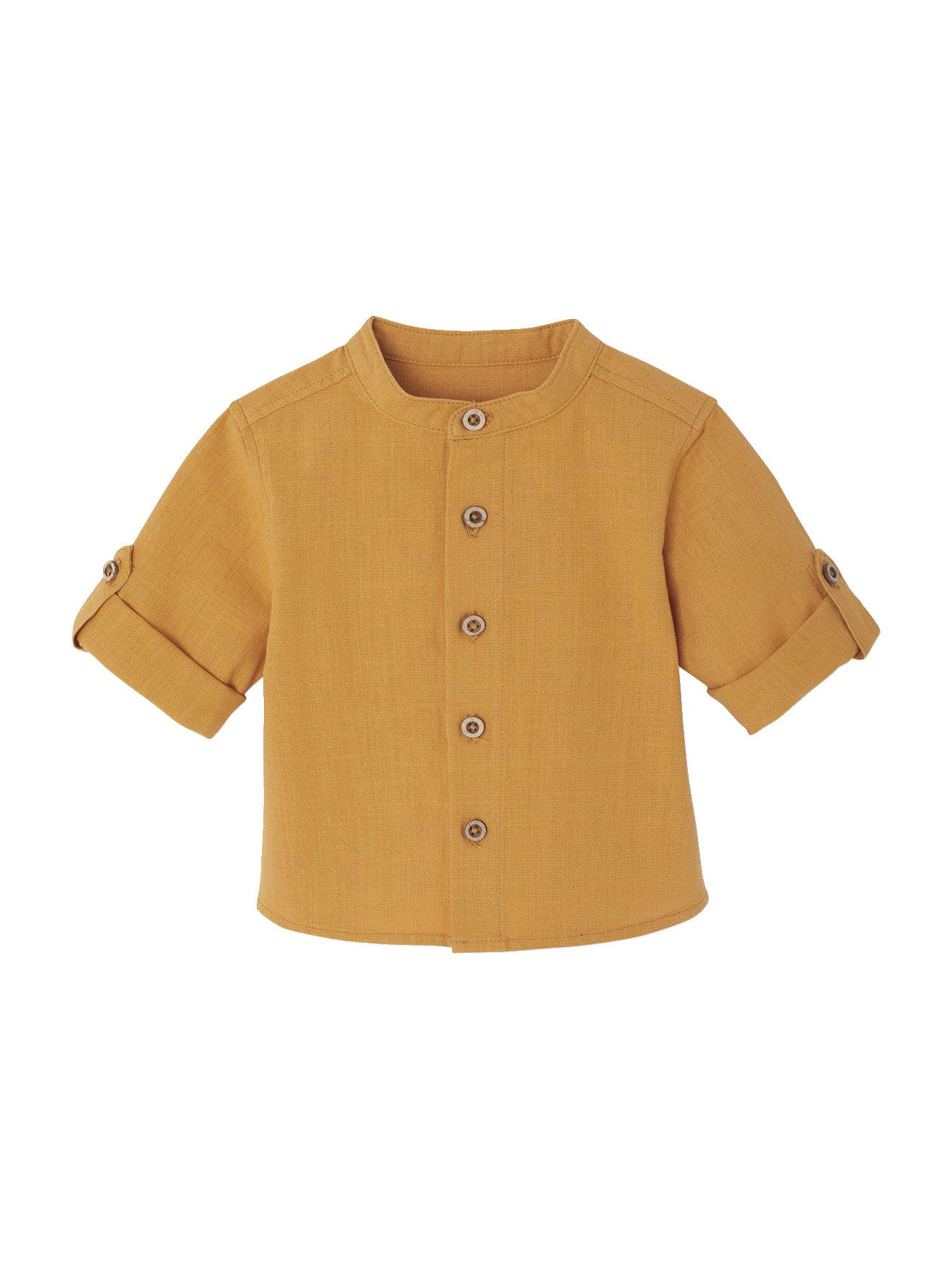 vertbaudet Langarmhemd Baby Hemd mit Ärmeln zum Krempeln