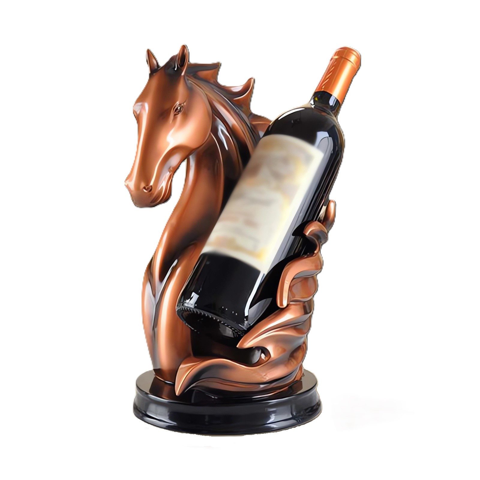 Jumpeak Weinregal Pferdekopf-Weinregal, Harz, kreatives Weindekor, Haushaltskunststück, Pferde,Weinregal klein,Weinprobe Kompagnon,Weinaufbewahrung&Dekoration