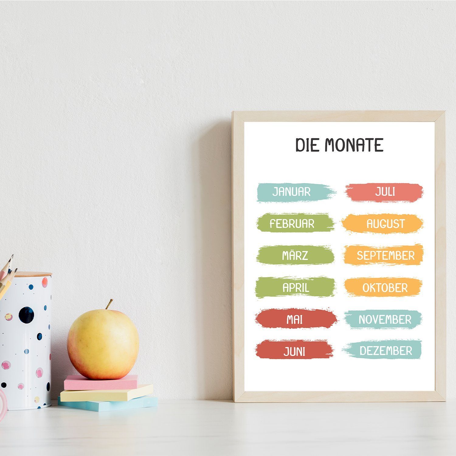 Tigerlino Poster 4er Set Lernposter Jahreszeiten, Wetter, Wochentage & Monate Lernhilfe – Bild 5 von 5