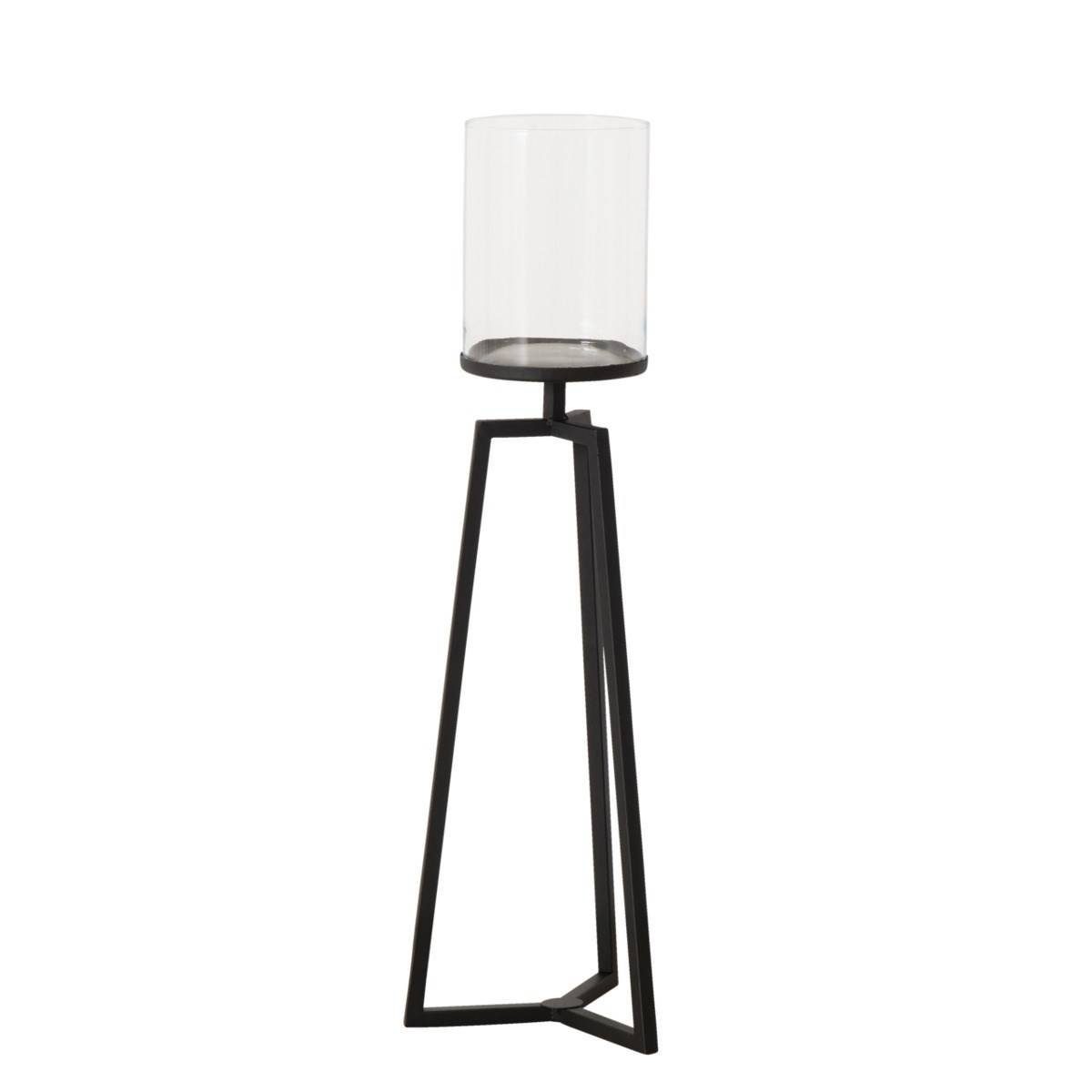 BOLTZE GRUPPE GmbH Kerzenhalter Kerzenhalter aus Glas auf Metallgestell COSA, 75-95 cm (2er-Set)