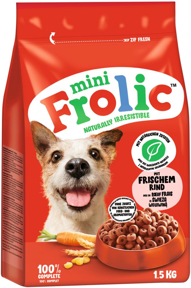 Frolic FROLIC™ Mini Beutel Rind 1,5kg, Trockenfutter für: Hunde