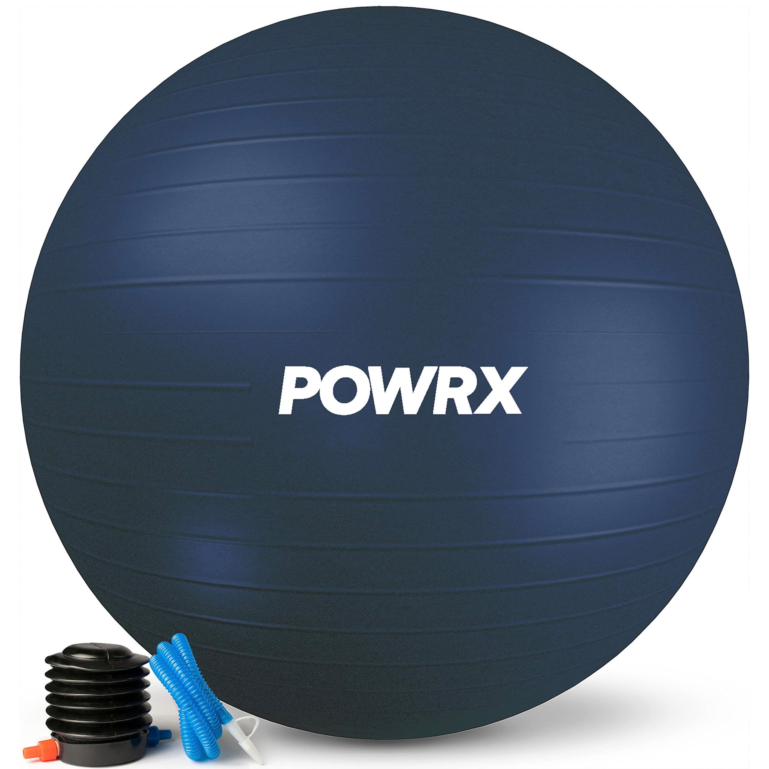 POWRX Gymnastikball, Navy 75 Cm Gummi