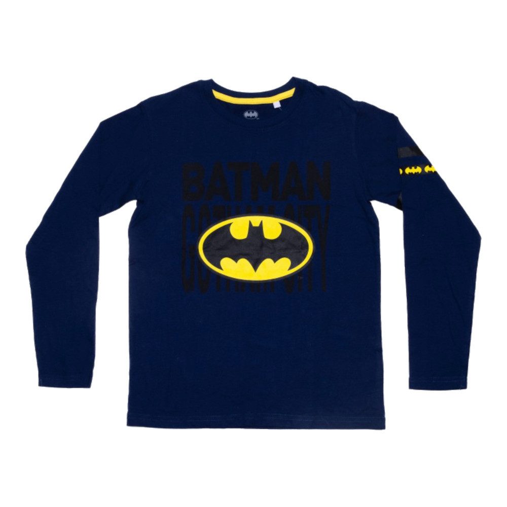 T-Shirt Batman Langarm-T-Shirt für Jungen, Grau, oder Blau, Größen 134–164