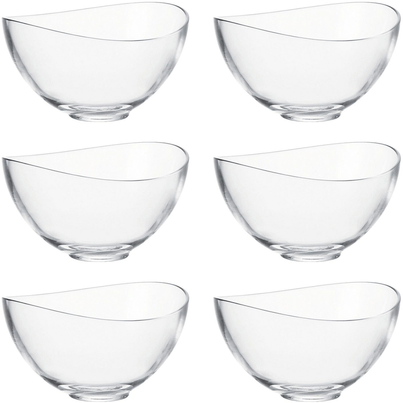LEONARDO Müslischale LOOP, Glas, (Set, 6-tlg), 15 cm, 270 ml