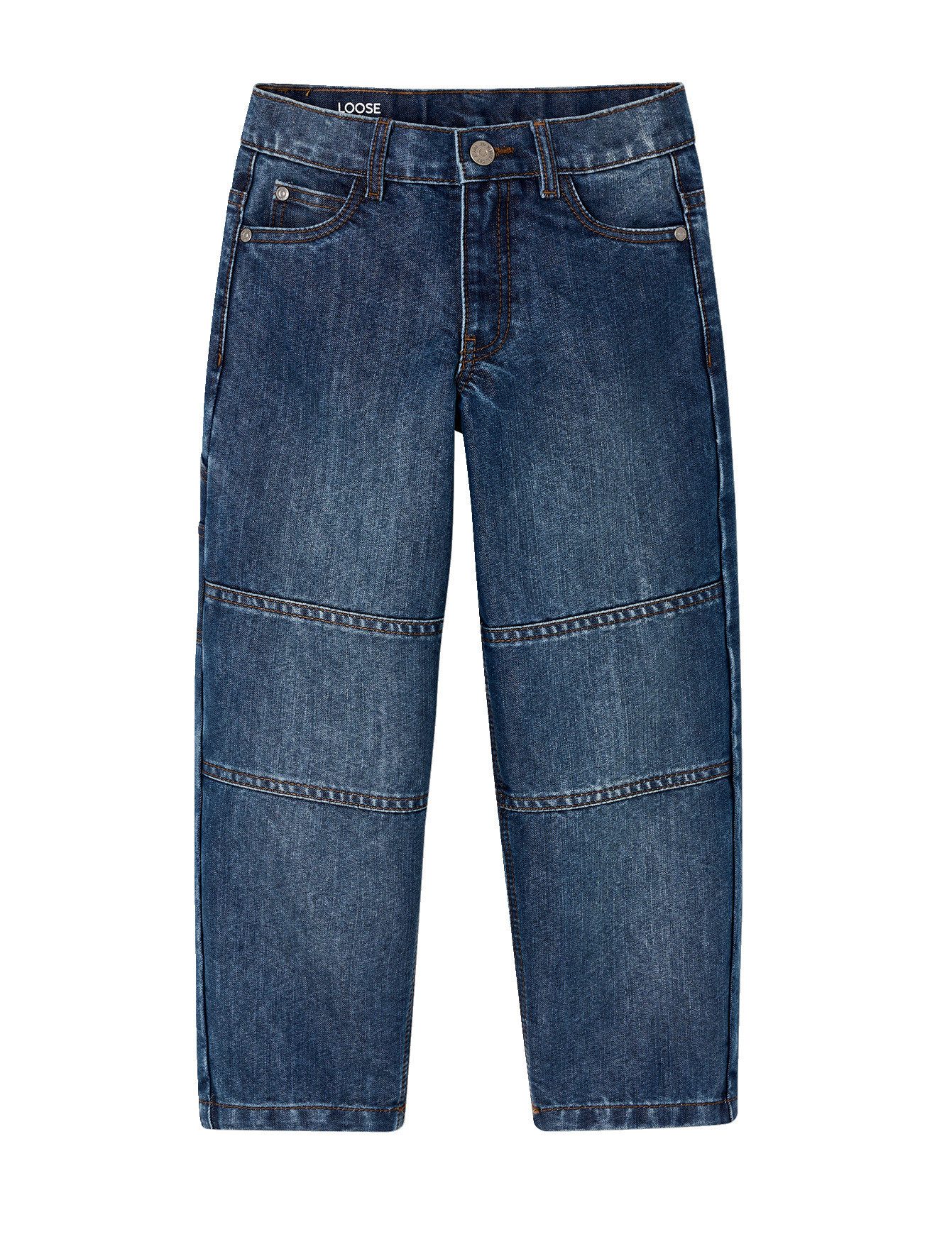 vertbaudet Cargojeans Robuste Cargojeans Jungen Hüftweite REGULAR Bundweite verstellbar