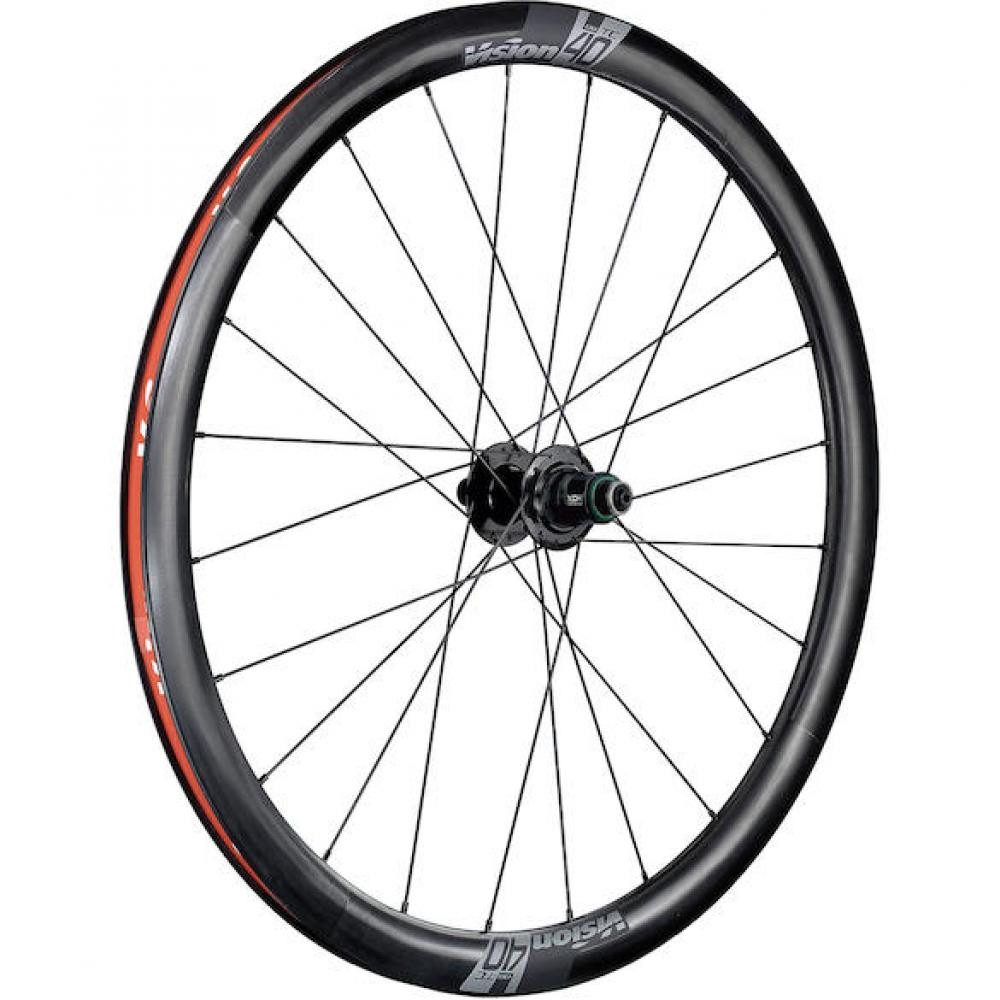 Vision Laufrad Vision Laufradsatz TC 40 Disc TLR 622x19x40 mm Schwarz - leichter Carb
