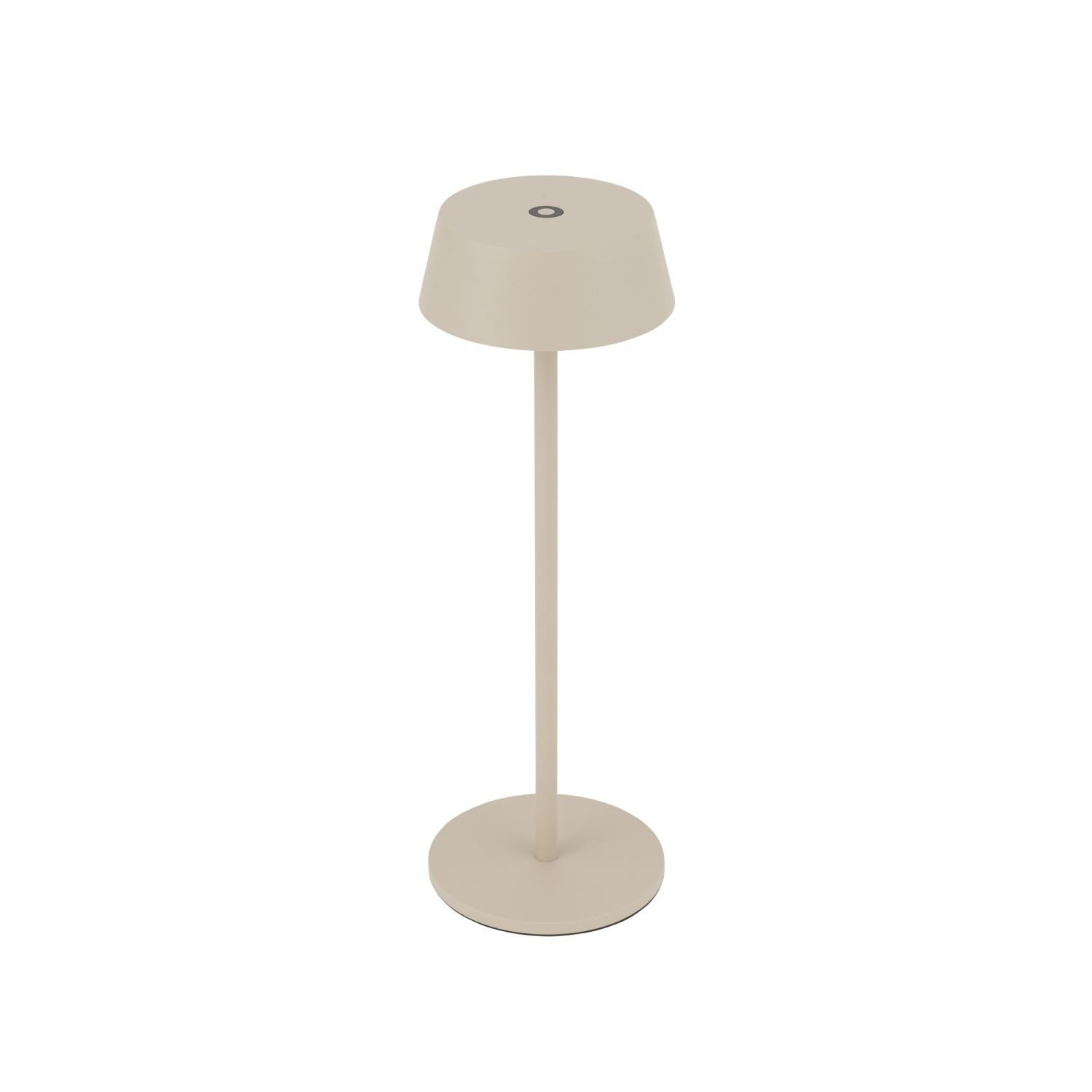 Licht-Erlebnisse Gartenleuchte DAREC, LED fest integriert, Warmweiß, LED Aluminium Akku dimmbar Touch IP54 Ø 108 cm rund 32.5 cm hoch