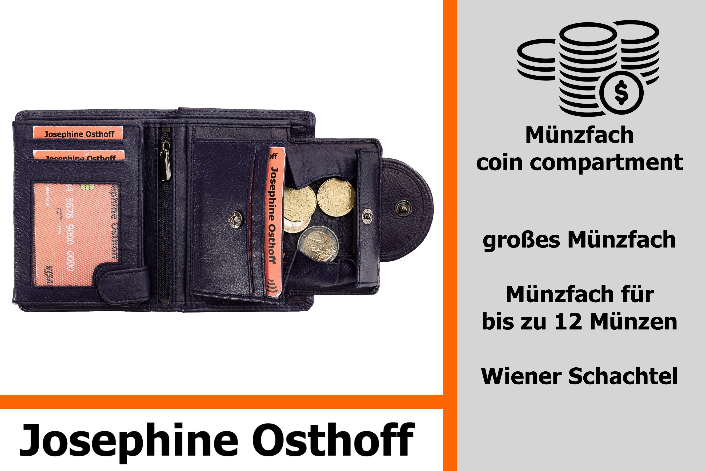 orchidee Wiener Geldbörse Minibrieftasche Osthoff Josephine Brieftasche