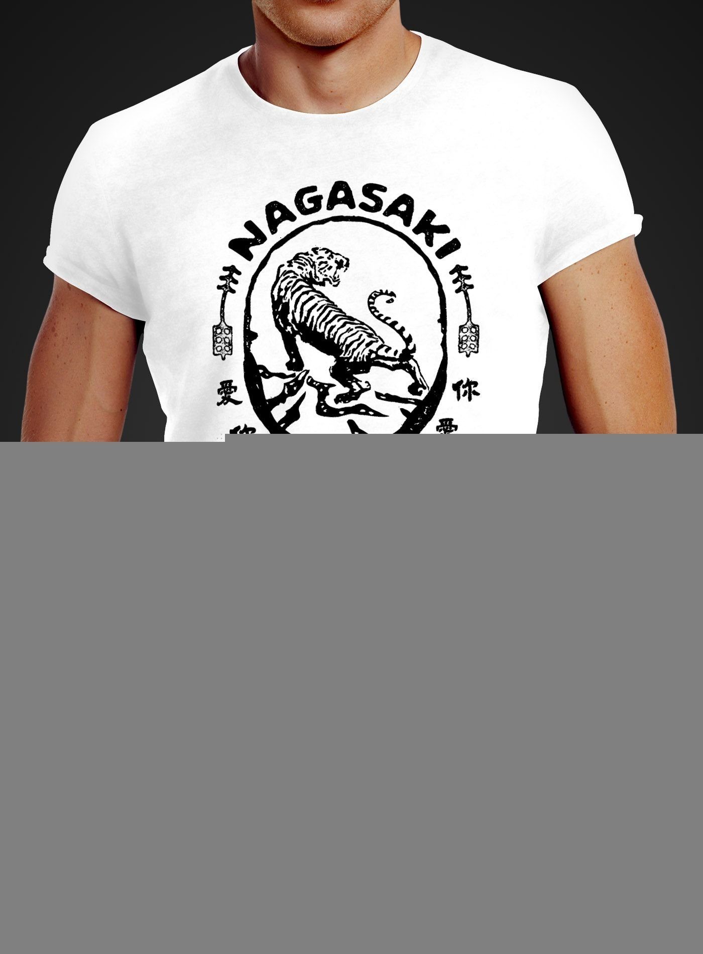 Neverless Print-Shirt Neverless® Herren T-Shirt Tiger günstig online kaufen