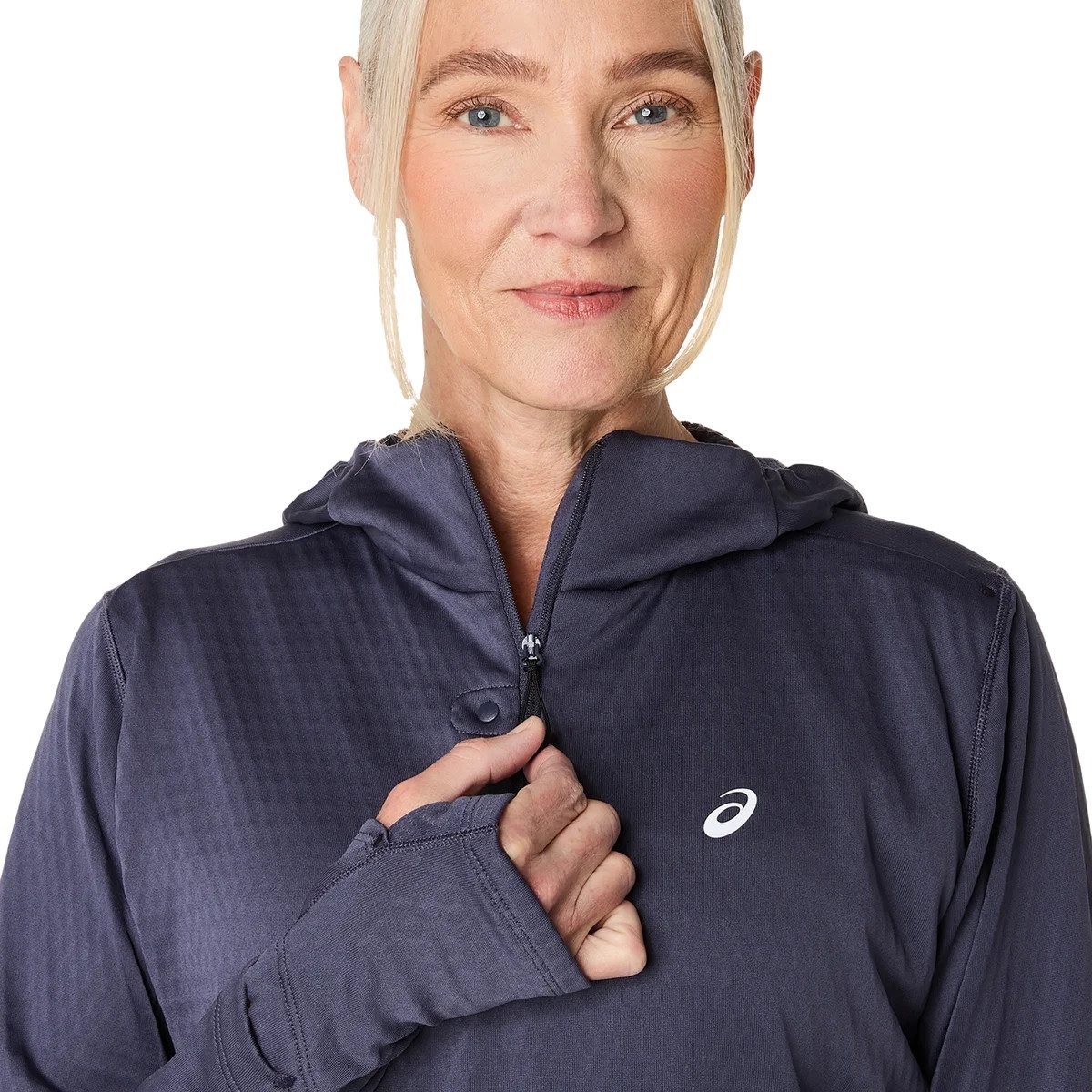 Asics Langarmshirt Asics Damen Langarmshirt Road Winter Hoodie