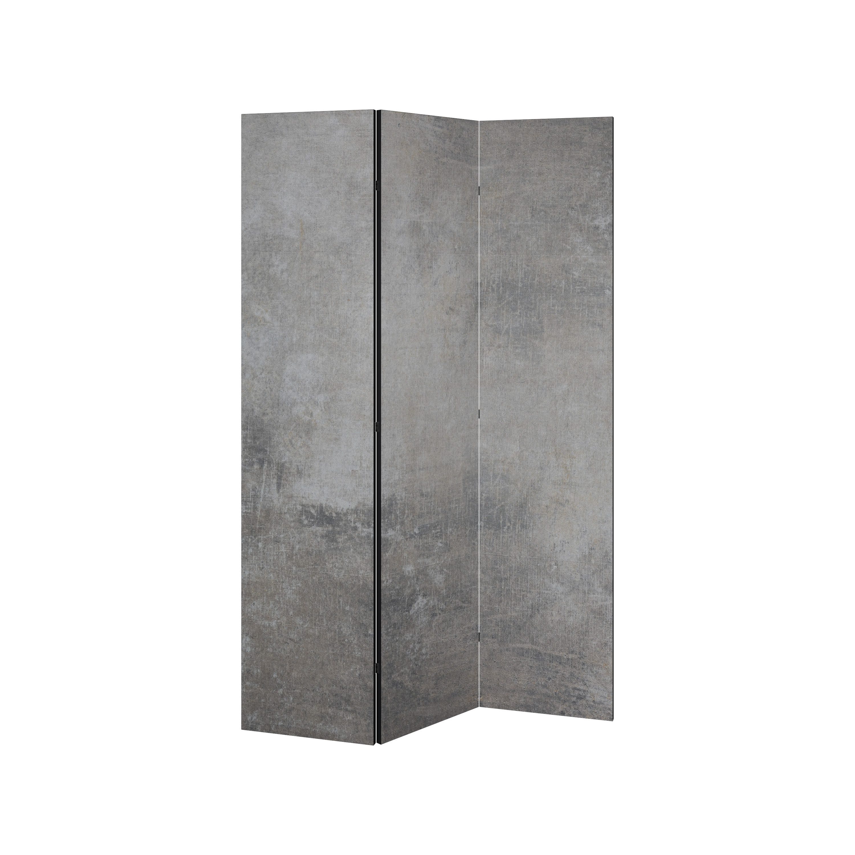 SPACEREBELS Paravent CONCRETE WALL (1 St), Raumteiler mit 3 Paneelen, einseitig bedruckt, 114 x 168 cm