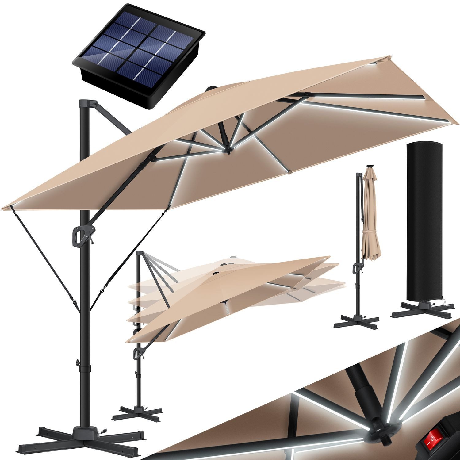 KESSER Ampelschirm, Sonnenschirm Ampelschirm SUN XL günstig online kaufen