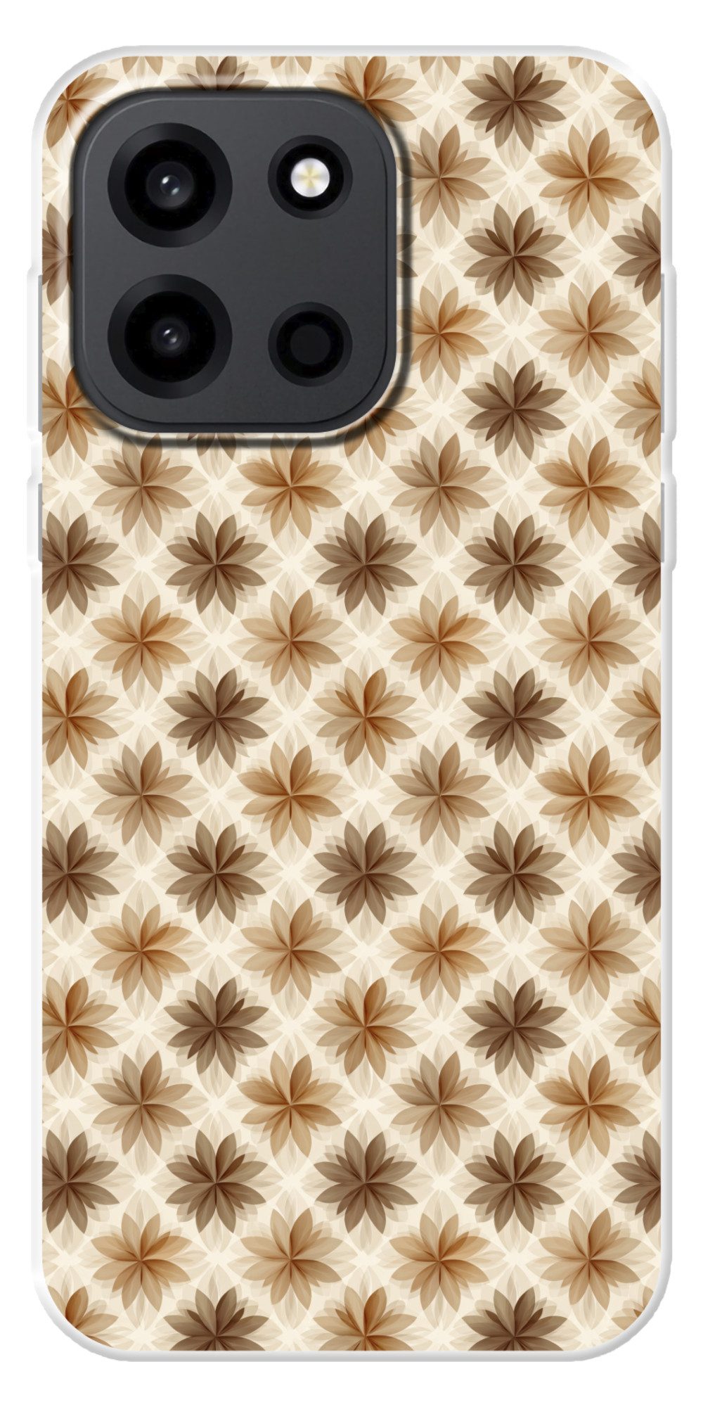 MuchoWow Handyhülle für OnePlus Turbo 6 5G Geografisch - Muster - Braun, Handy Case, Silikon, Bumper Case Dünn